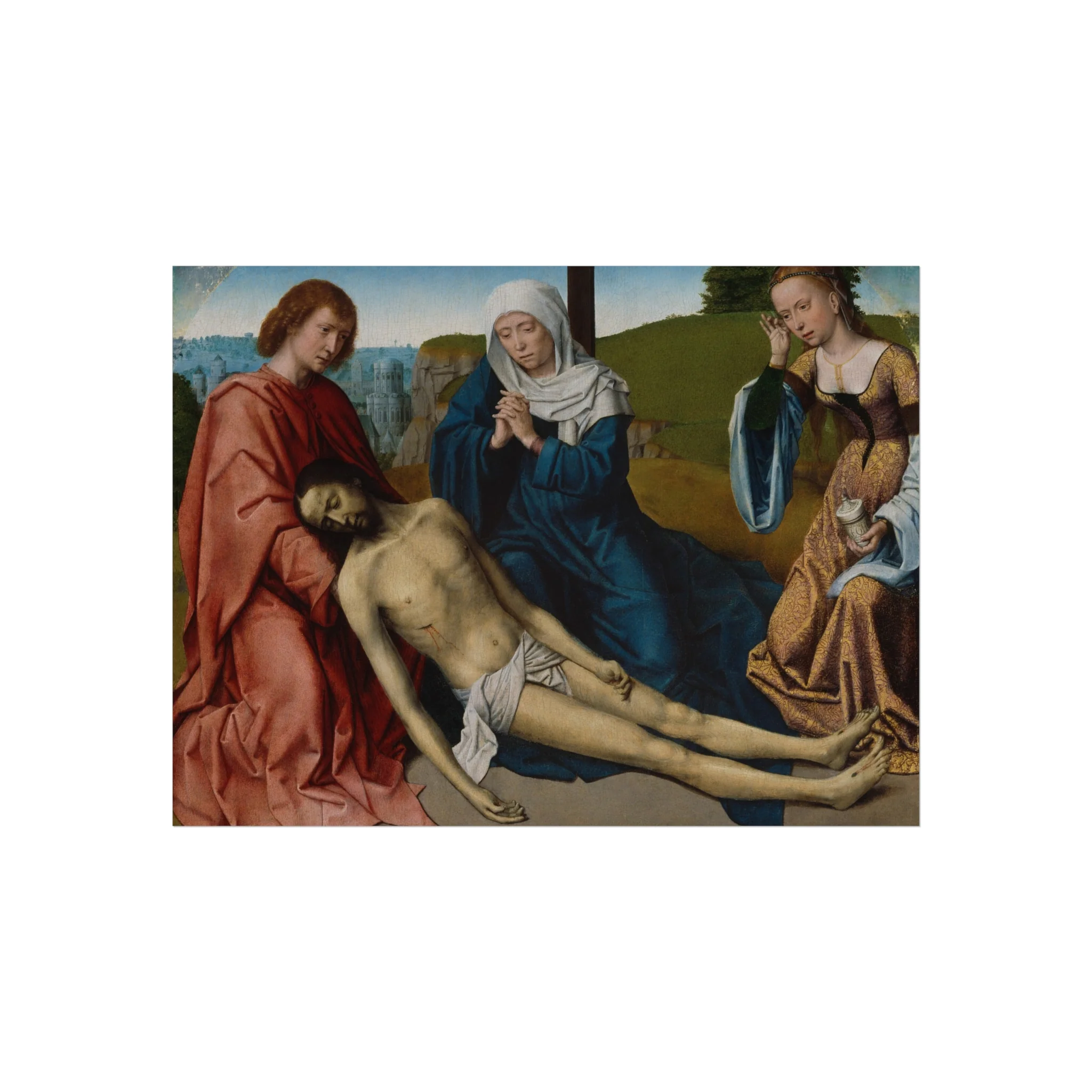 Gerard David - Lamentation over the Body of Christ | Fine Art Poster - Image 3