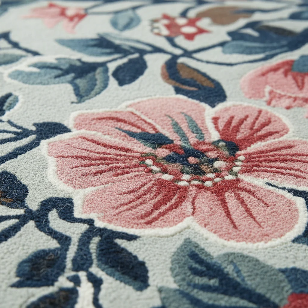 Gilded Floral Prayer Hand Tufted Rug - Image 3