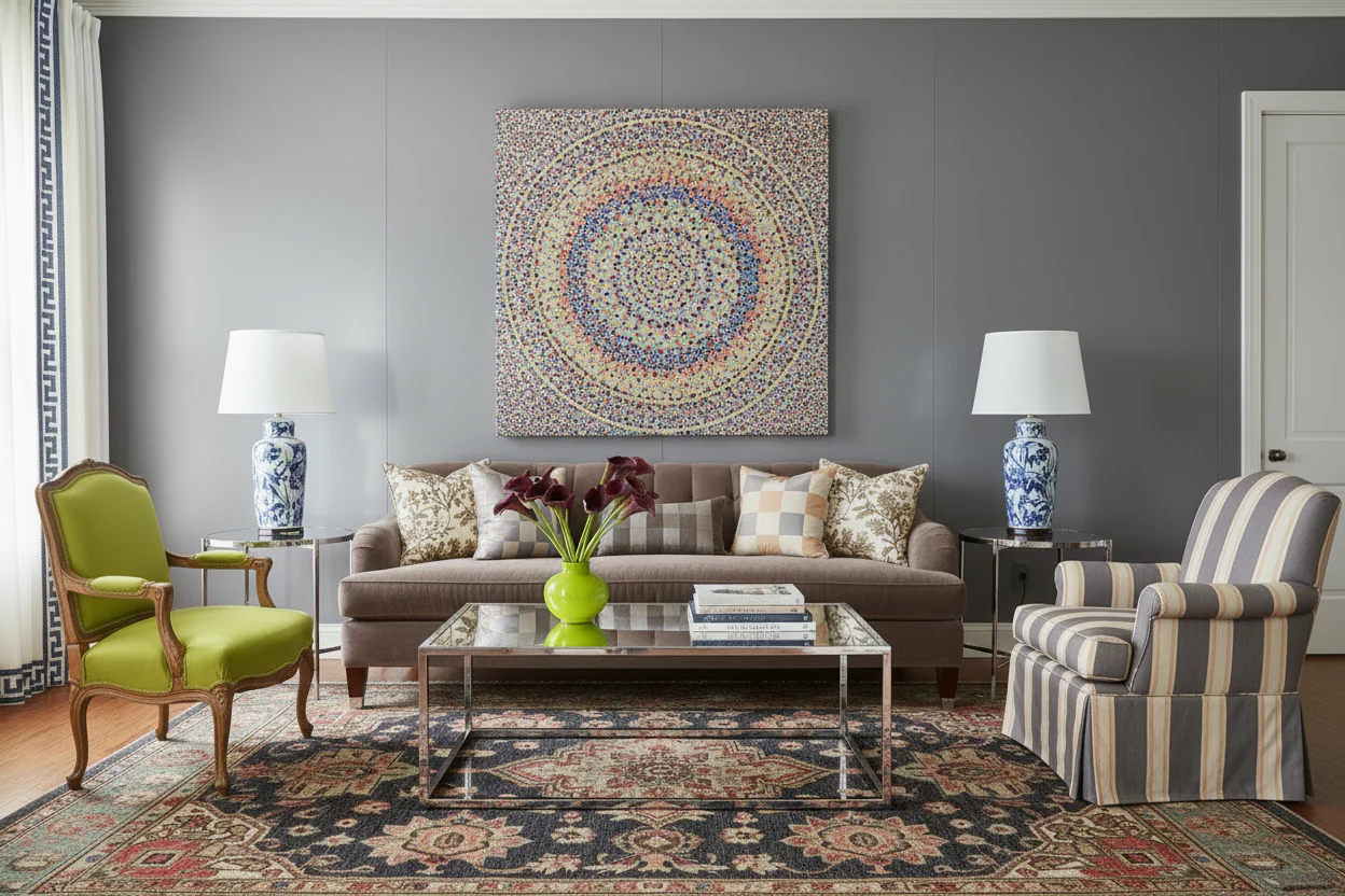 Gilded Twilight Knotted Wool Rug - Image 4