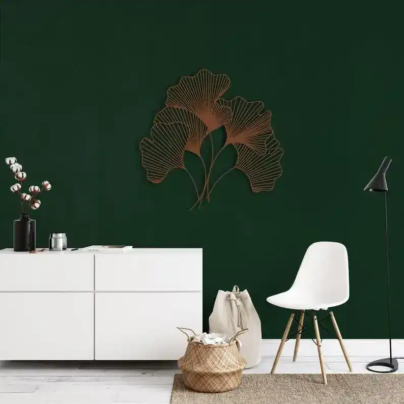 Gingko Bilbao Leaves Metal Wall Hanging Decor - Image 4