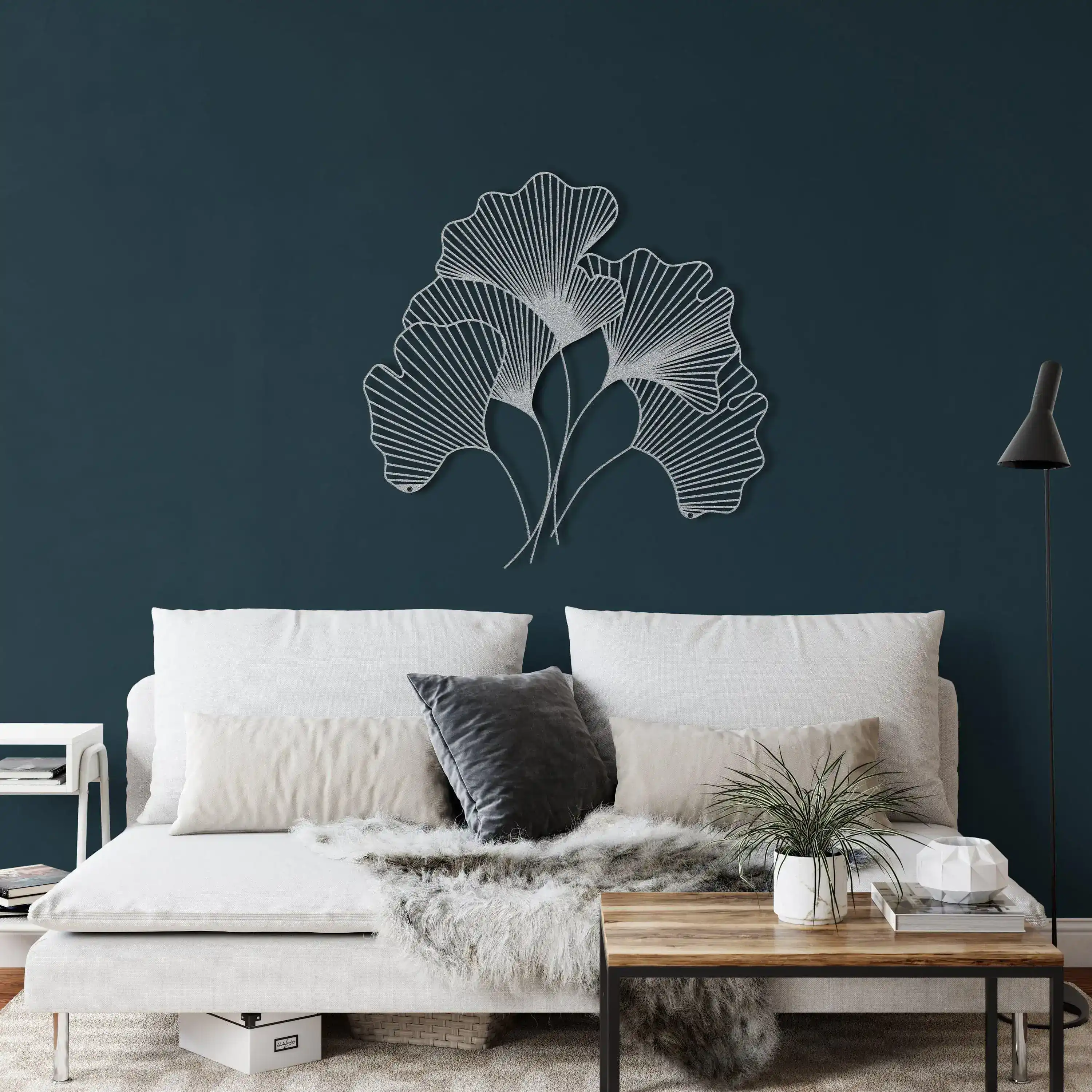 Gingko Bilbao Leaves Metal Wall Hanging Decor - Image 9
