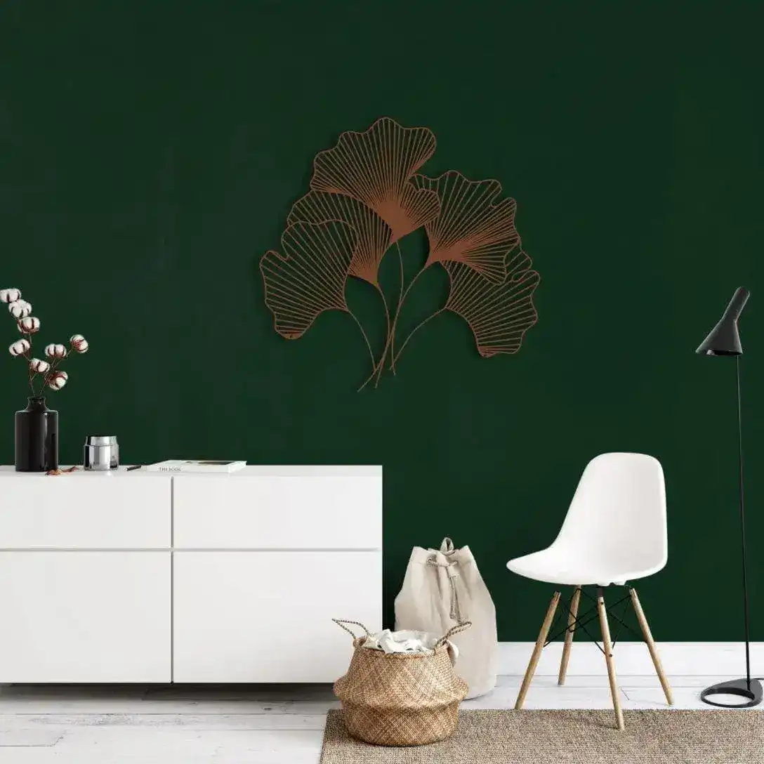 Ginkgo Bilbao Leaf Flower Metal Wall Hanging Decor - Image 5
