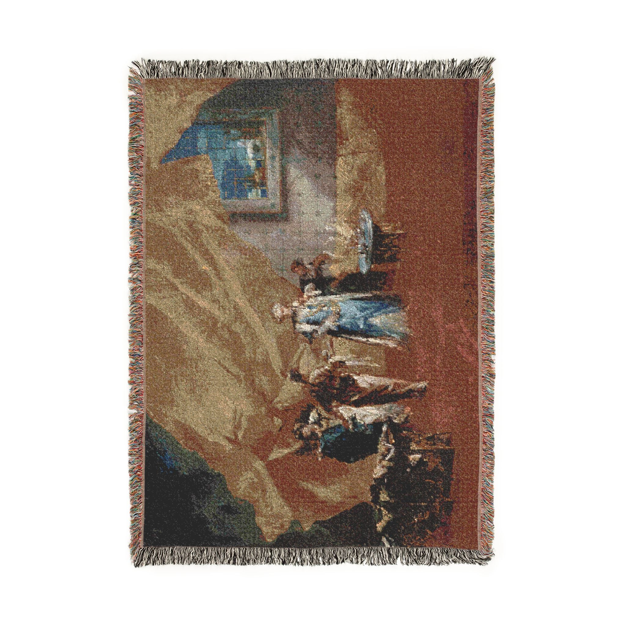 Giovanni Antonio Guardi - Interior A Sultana taking Coffee in the Harem | Woven Tapestry Blanket - Image 6