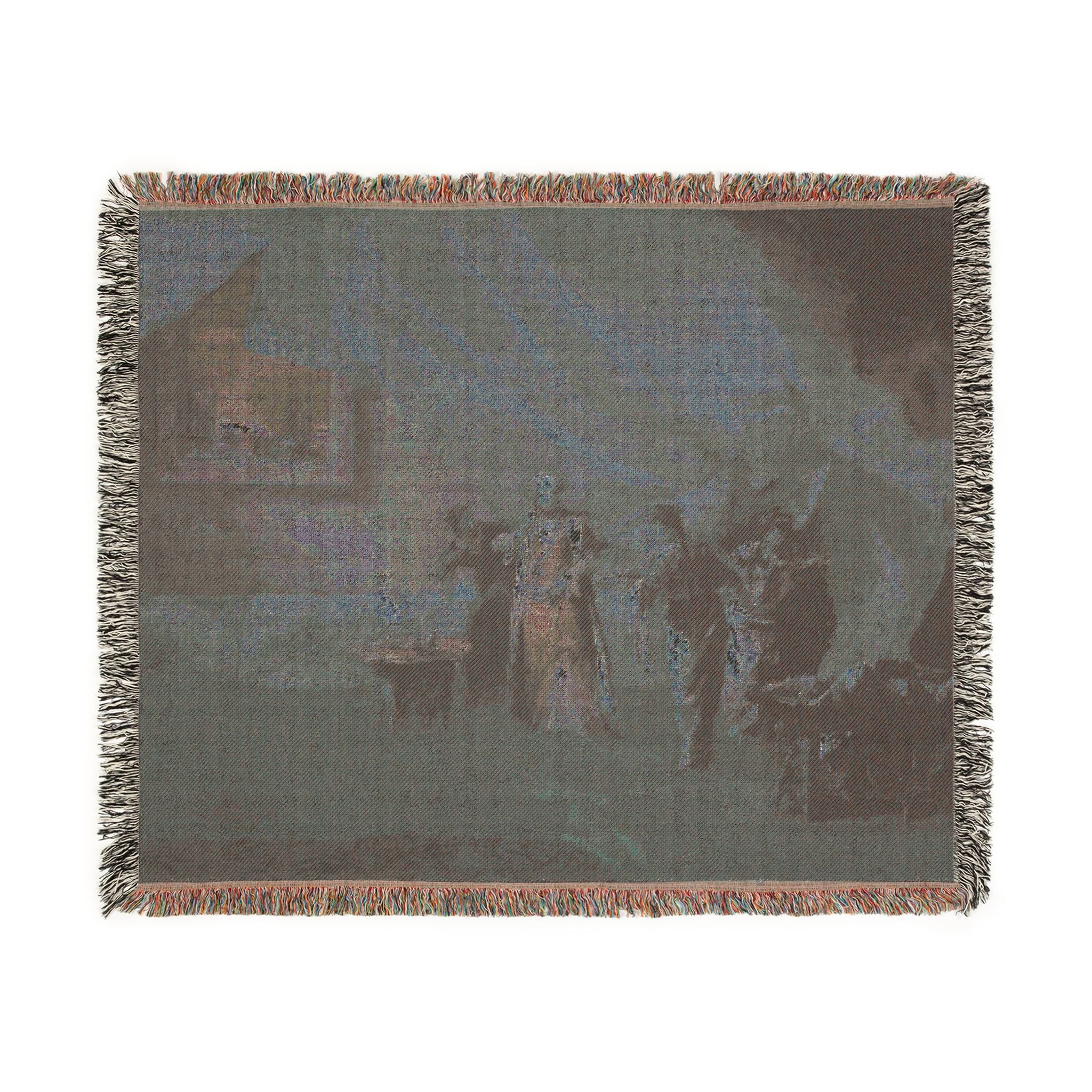 Giovanni Antonio Guardi - Interior A Sultana taking Coffee in the Harem | Woven Tapestry Blanket - Image 8