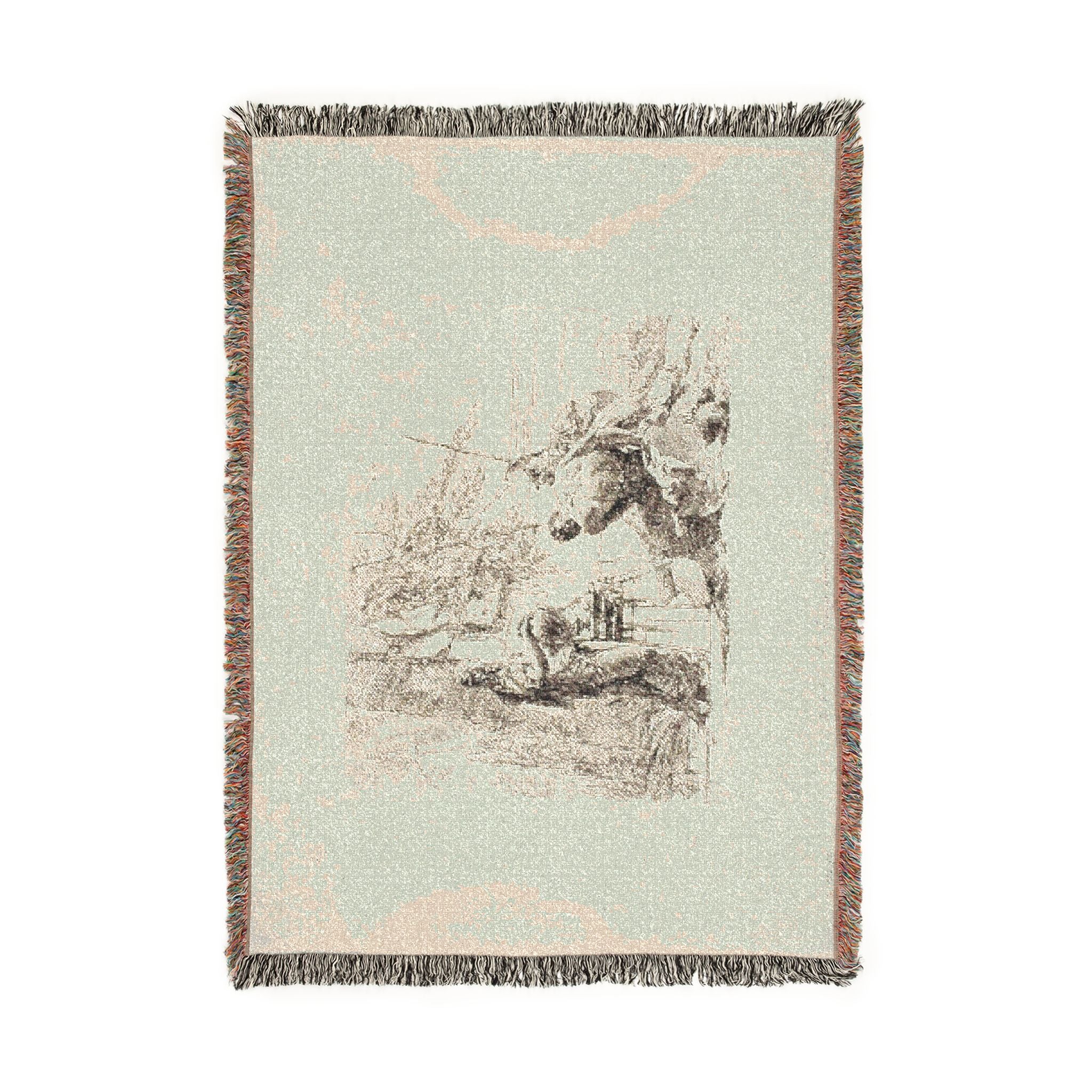 Giovanni Battista Tiepolo - A Woman with her Hands on a Vase, Soldier, and Slave, from Capricci | Woven Tapestry Blanket - Image 6