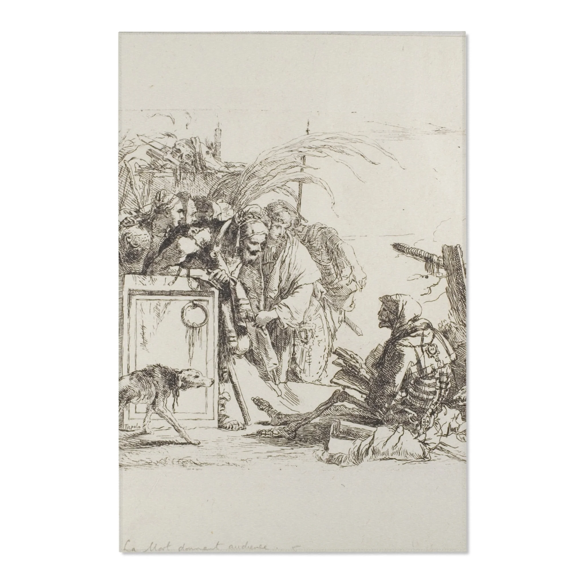Giovanni Battista Tiepolo - Death Giving Audience, from Capricci | Area Rug - Image 3