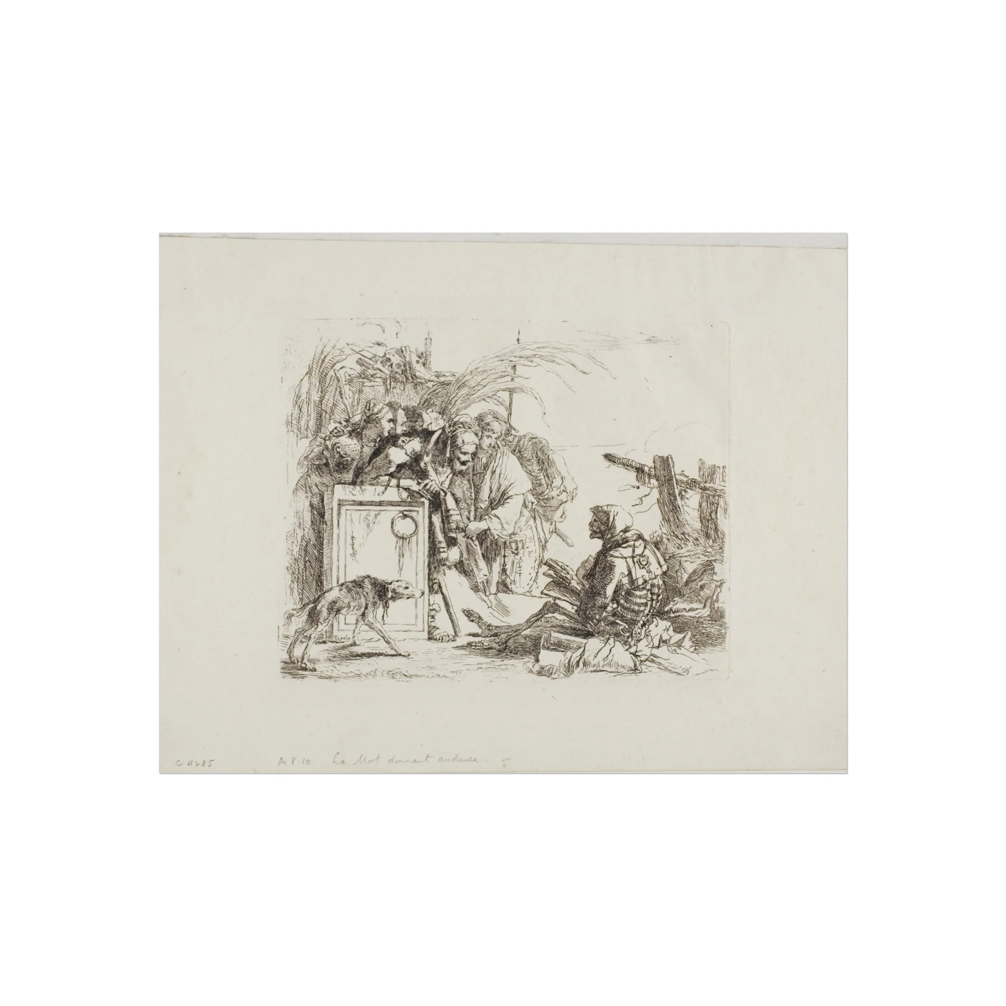 Giovanni Battista Tiepolo - Death Giving Audience, from Capricci | Fine Art Poster