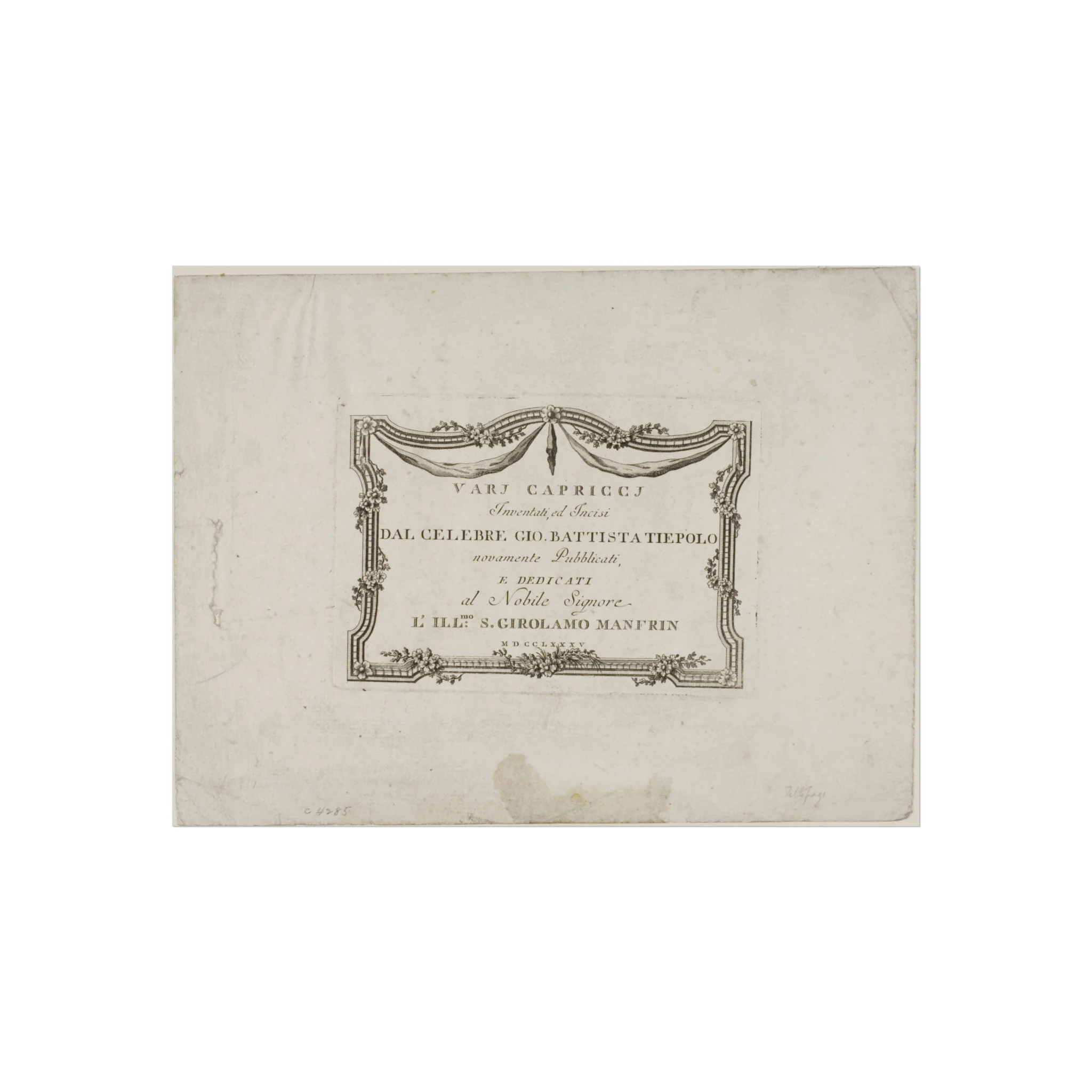 Giovanni Battista Tiepolo - Frontispiece from Capricci | Fine Art Poster - Image 3