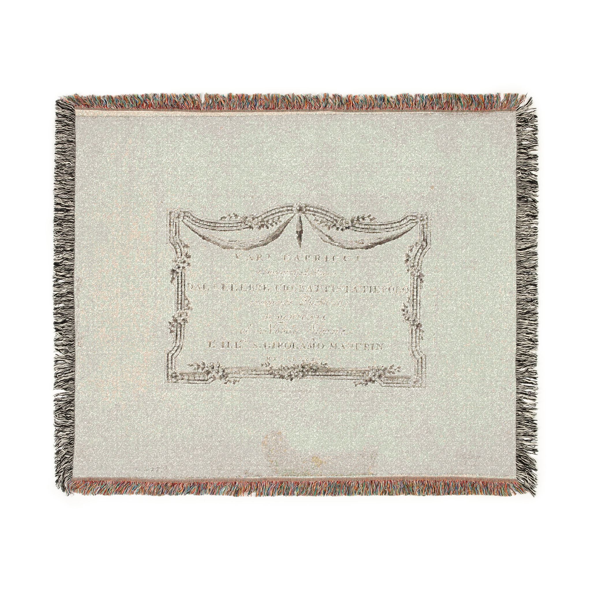 Giovanni Battista Tiepolo - Frontispiece from Capricci | Woven Tapestry Blanket - Image 7