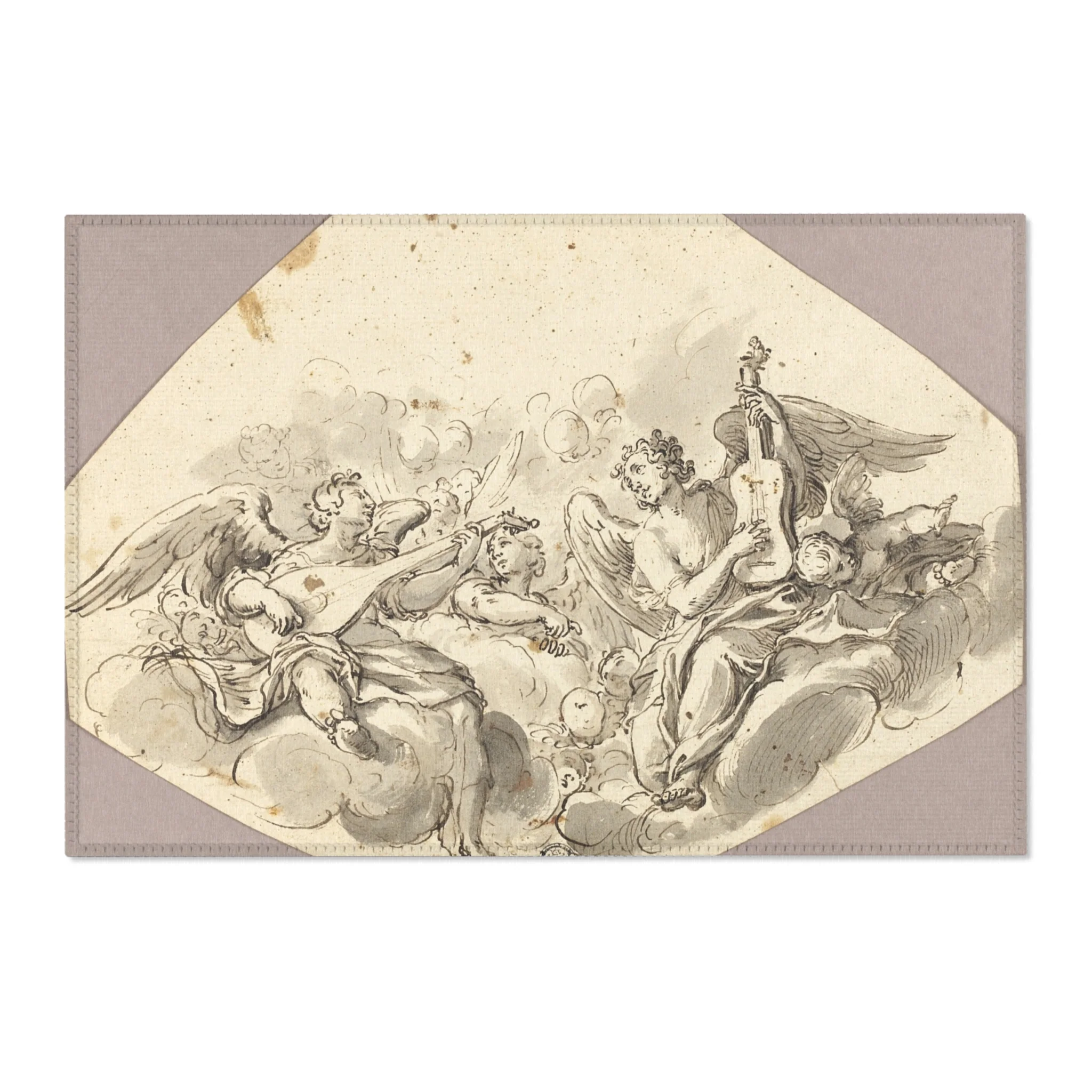 Giovanni Battista Tiepolo - Musician Angels | Area Rug - Image 4
