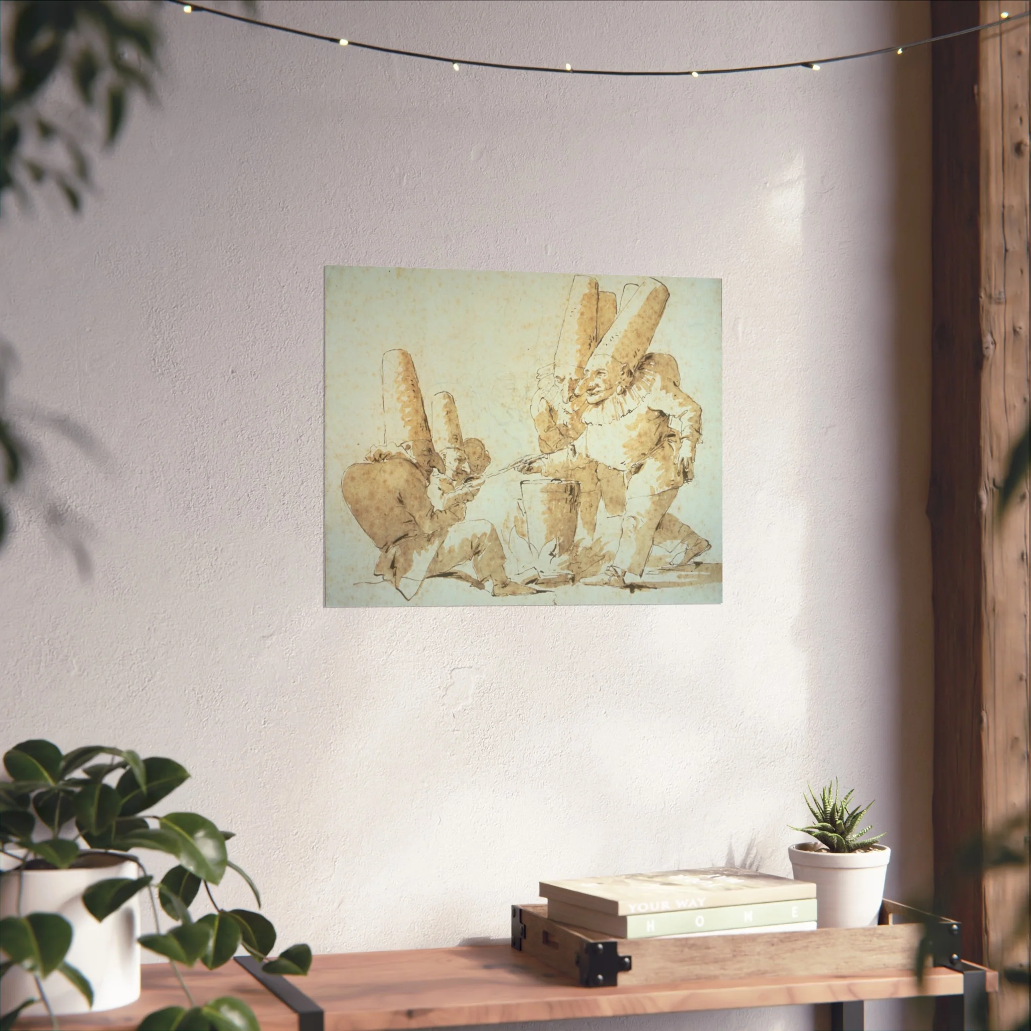 Giovanni Battista Tiepolo - Punchinellos Cooking and Tasting Gnocchi (Punchinellos' Repast) | Fine Art Poster - Image 7