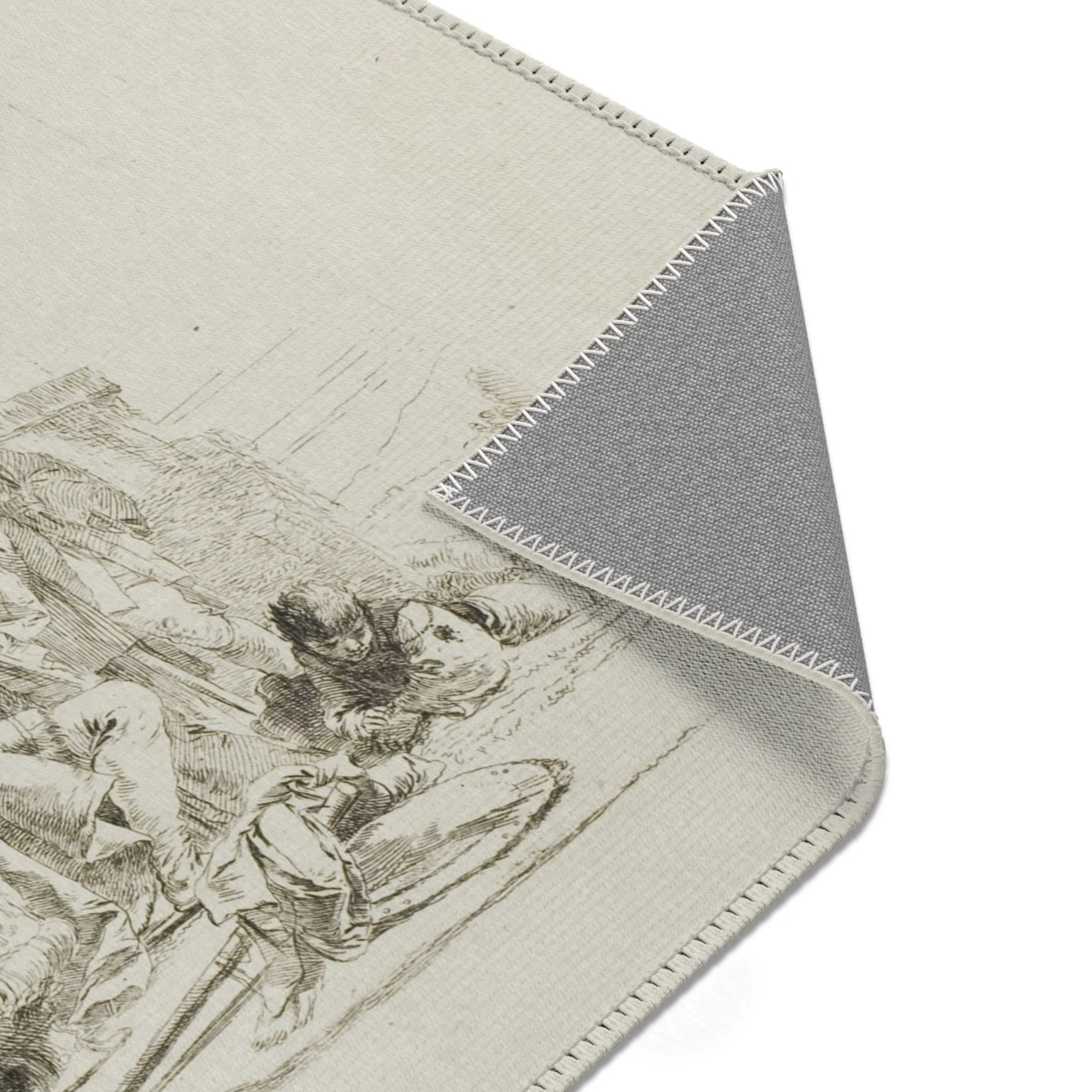 Giovanni Battista Tiepolo - Seated Youth Leaning Against an Urn, from Capricci | Area Rug - Image 13