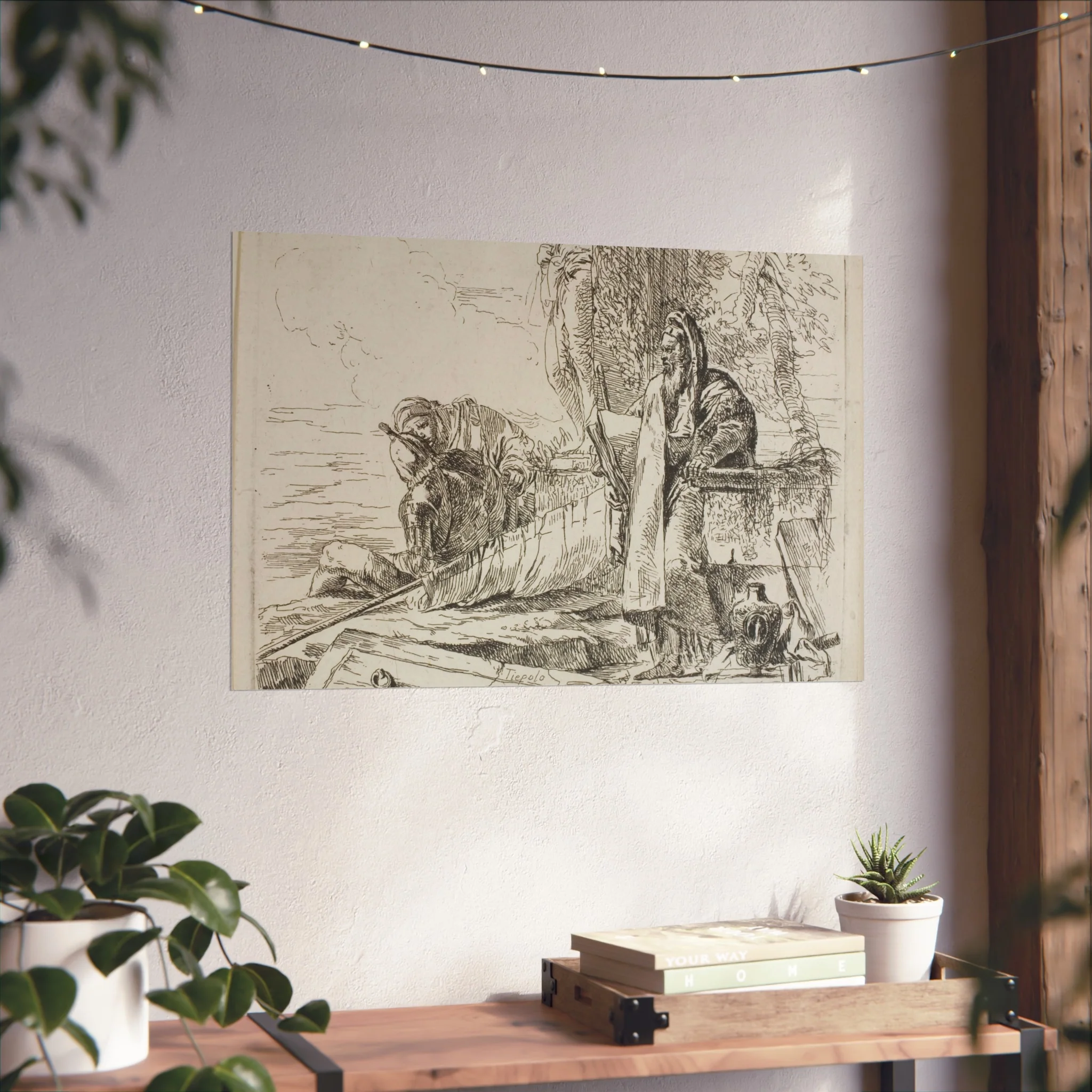 Giovanni Battista Tiepolo - Standing Philosopher and Two Other Figures, from Capricci | Fine Art Poster - Image 12