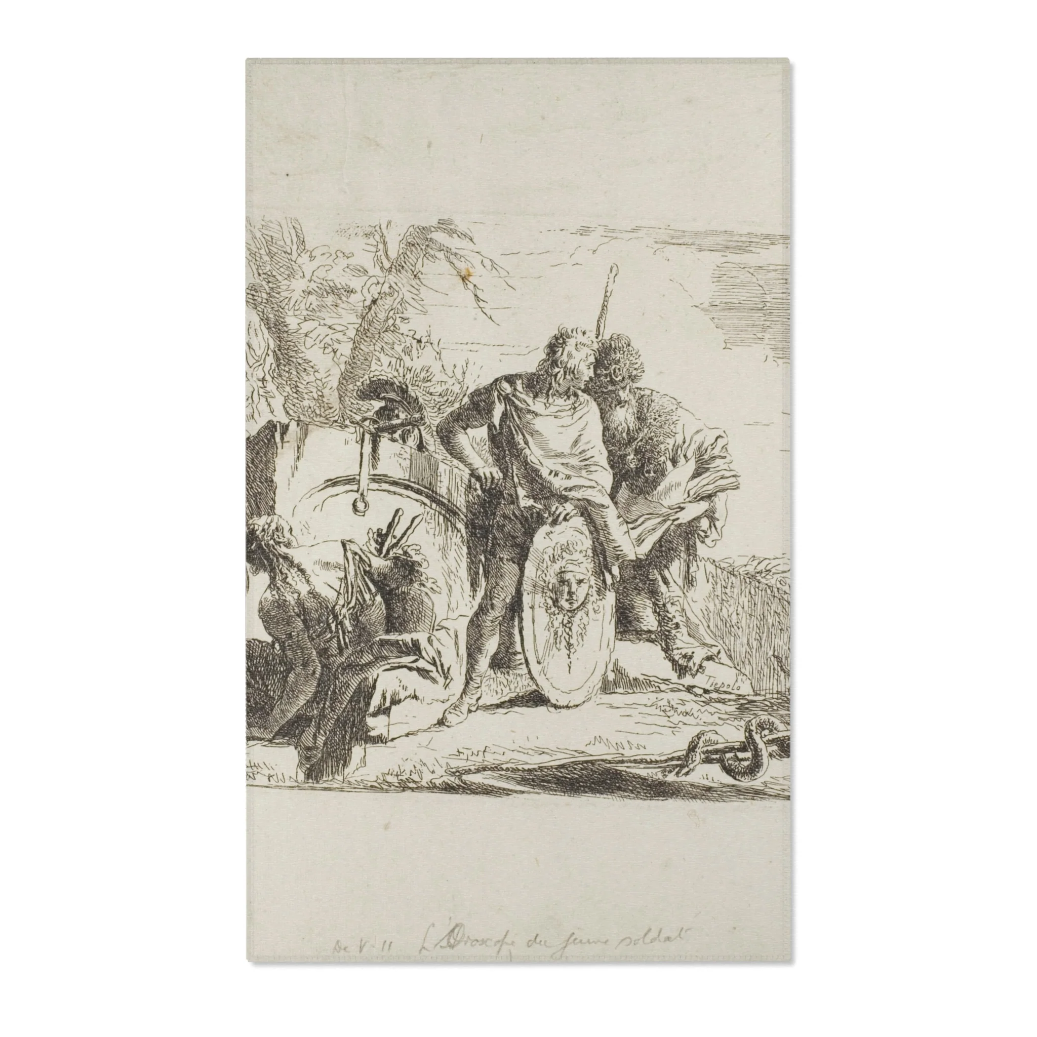 Giovanni Battista Tiepolo - The Astrologer and the Young Soldier, from Capricci | Area Rug - Image 2