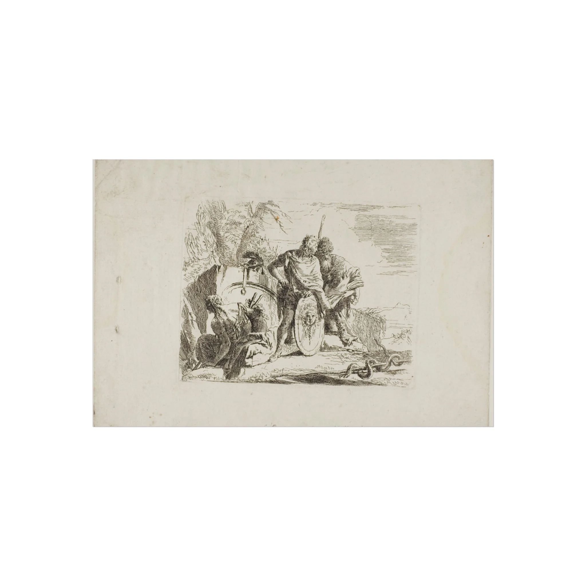 Giovanni Battista Tiepolo - The Astrologer and the Young Soldier, from Capricci | Fine Art Poster - Image 4