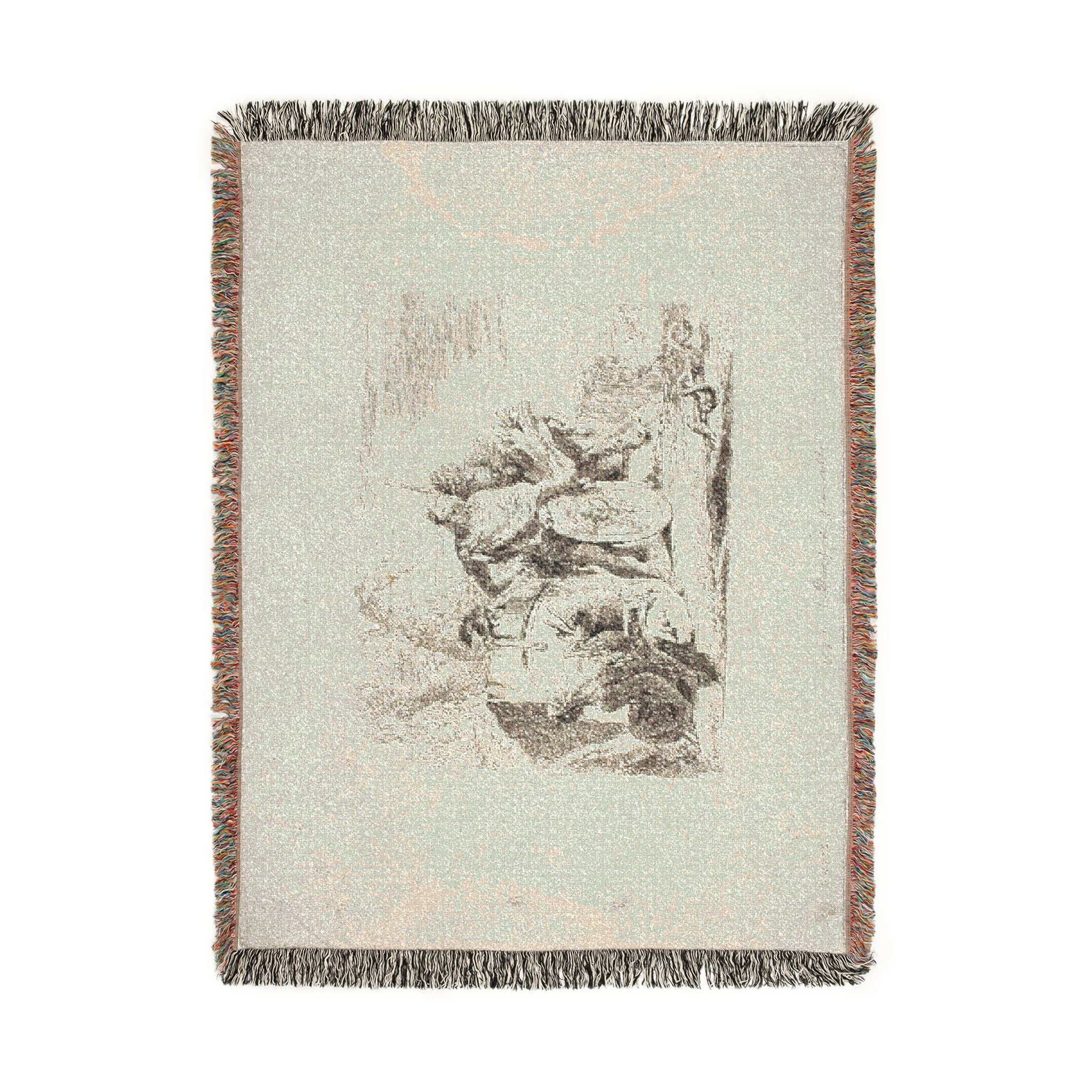 Giovanni Battista Tiepolo - The Astrologer and the Young Soldier, from Capricci | Woven Tapestry Blanket - Image 11