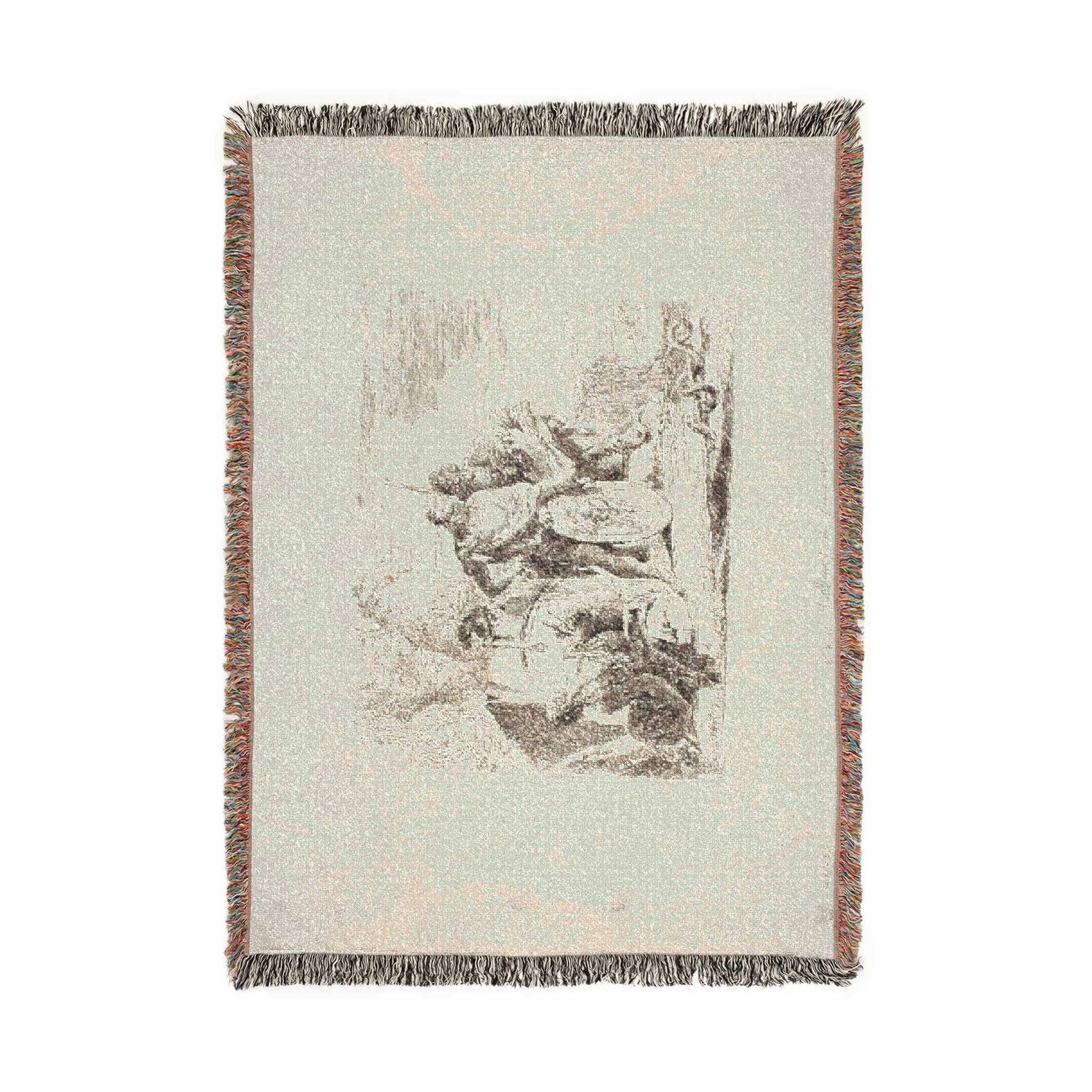 Giovanni Battista Tiepolo - The Astrologer and the Young Soldier, from Capricci | Woven Tapestry Blanket - Image 6