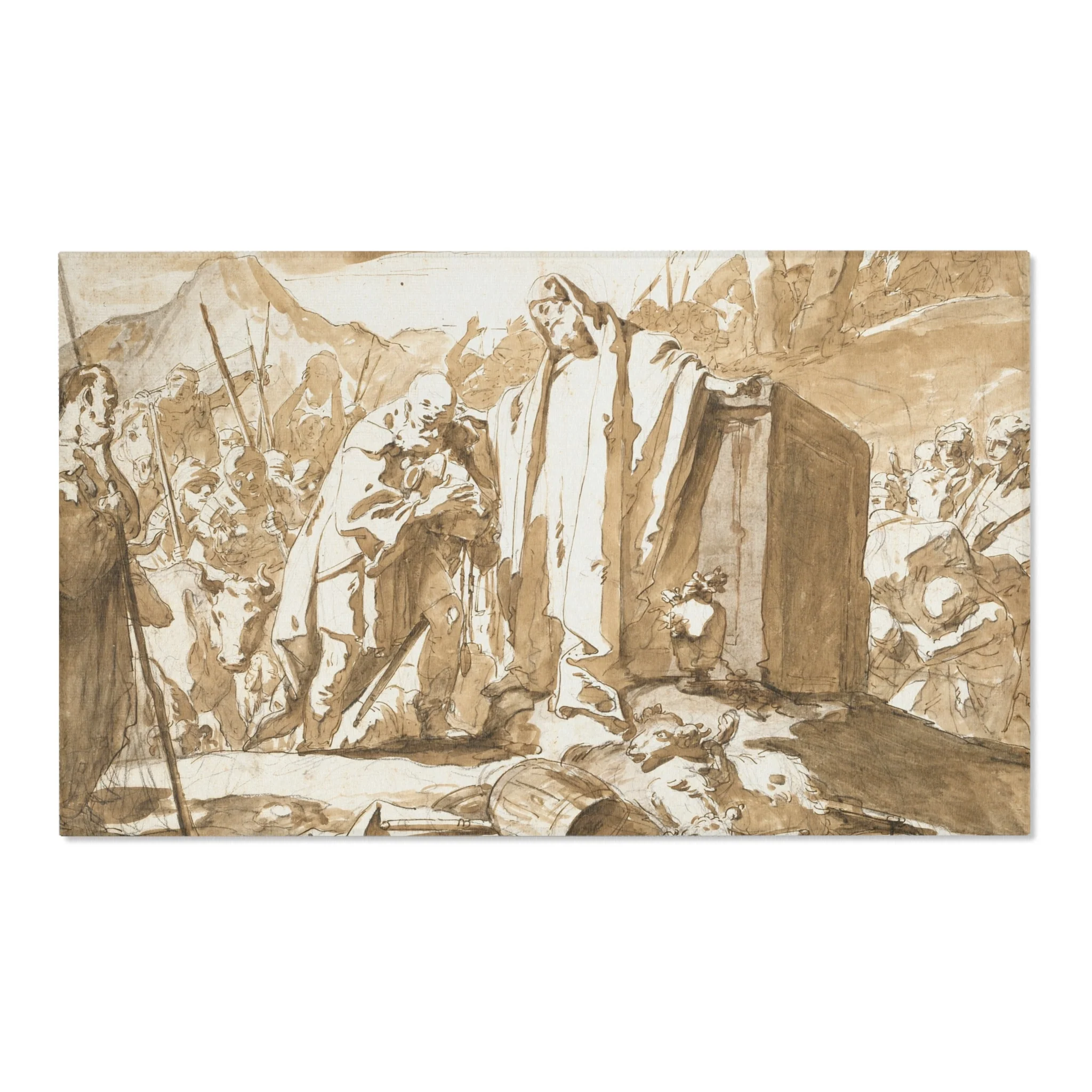 Giovanni Battista Tiepolo - The Meeting of Abraham and Melchizedek | Area Rug - Image 5
