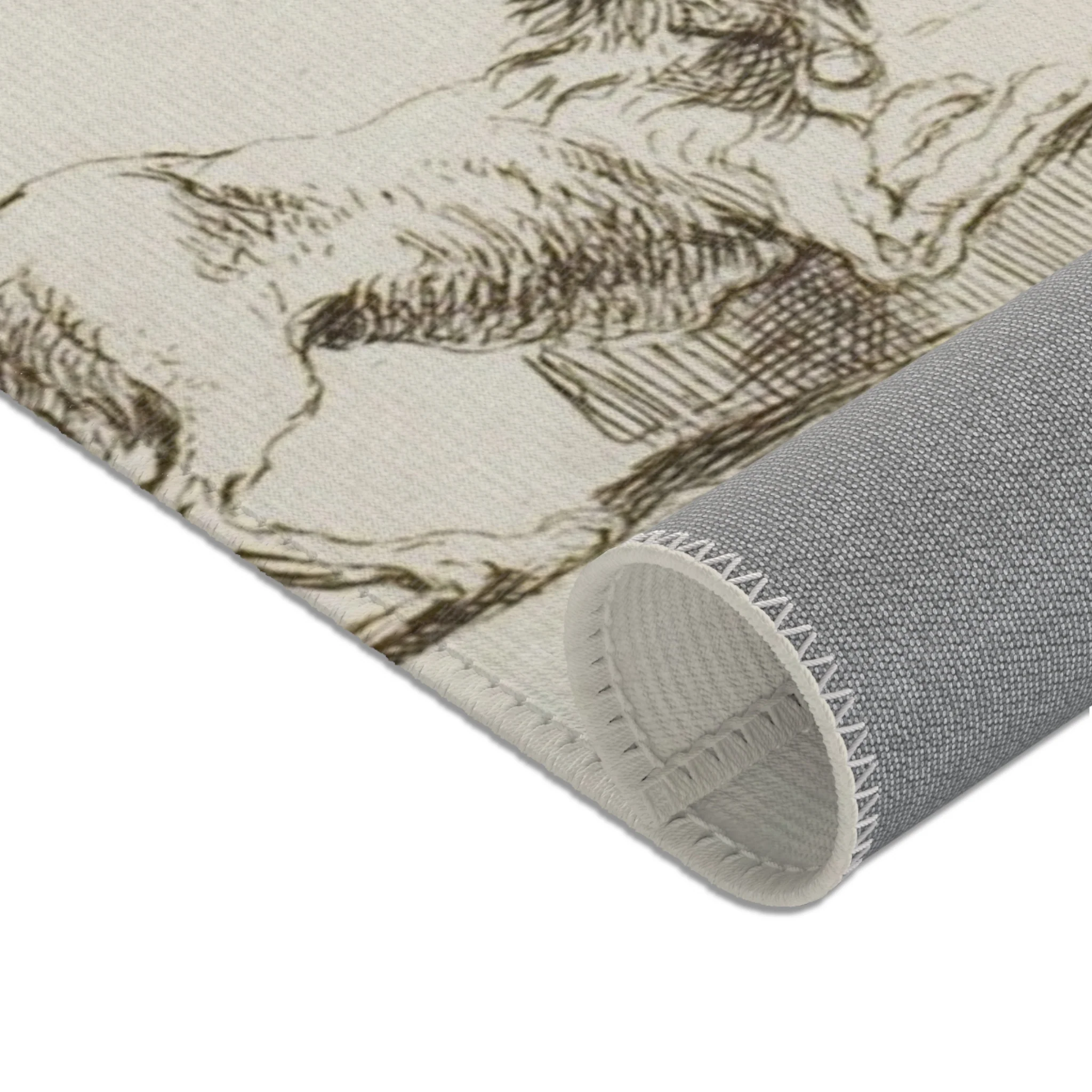 Giovanni Battista Tiepolo - The Rider Standing by His Horse, from Capricci | Area Rug - Image 12