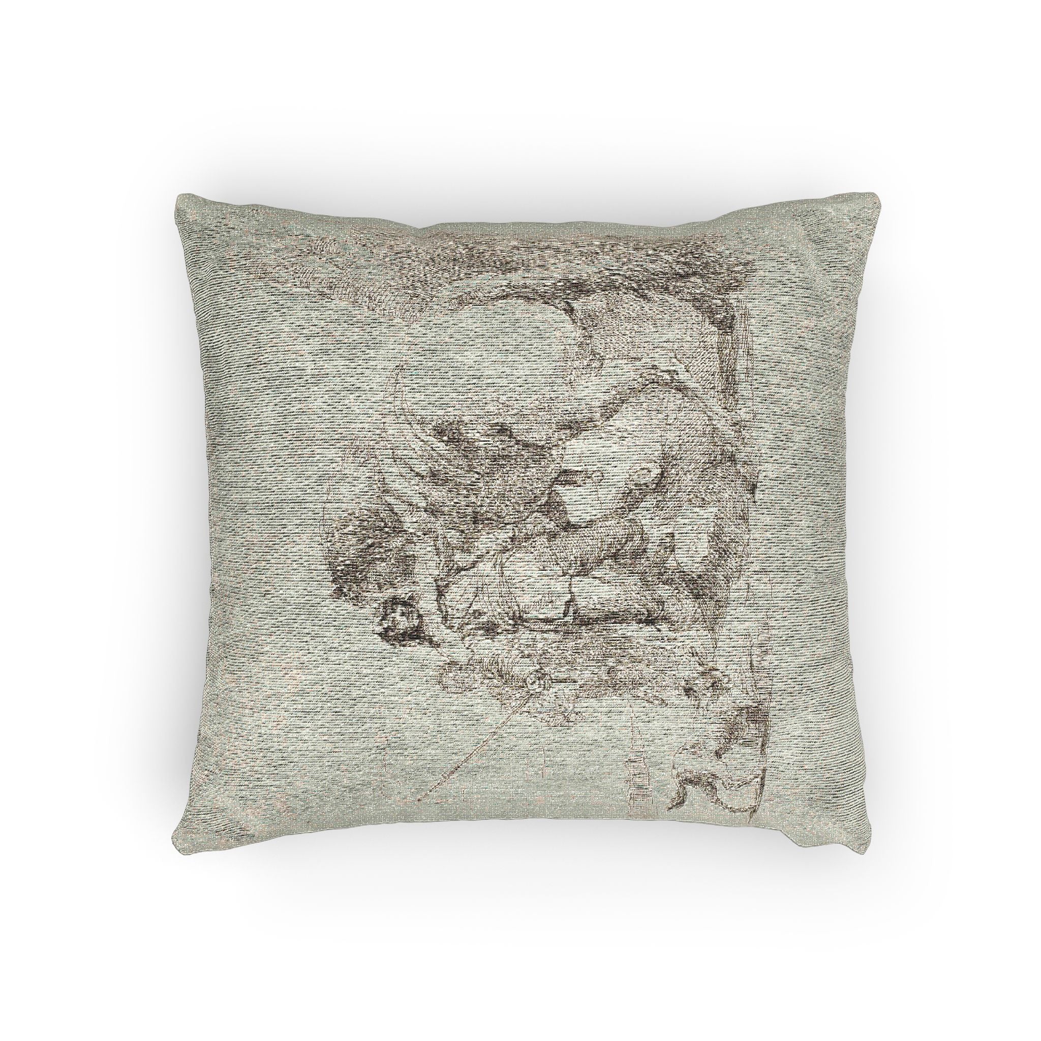 Giovanni Battista Tiepolo - The Rider Standing by His Horse, from Capricci | Woven Pillow - Image 4
