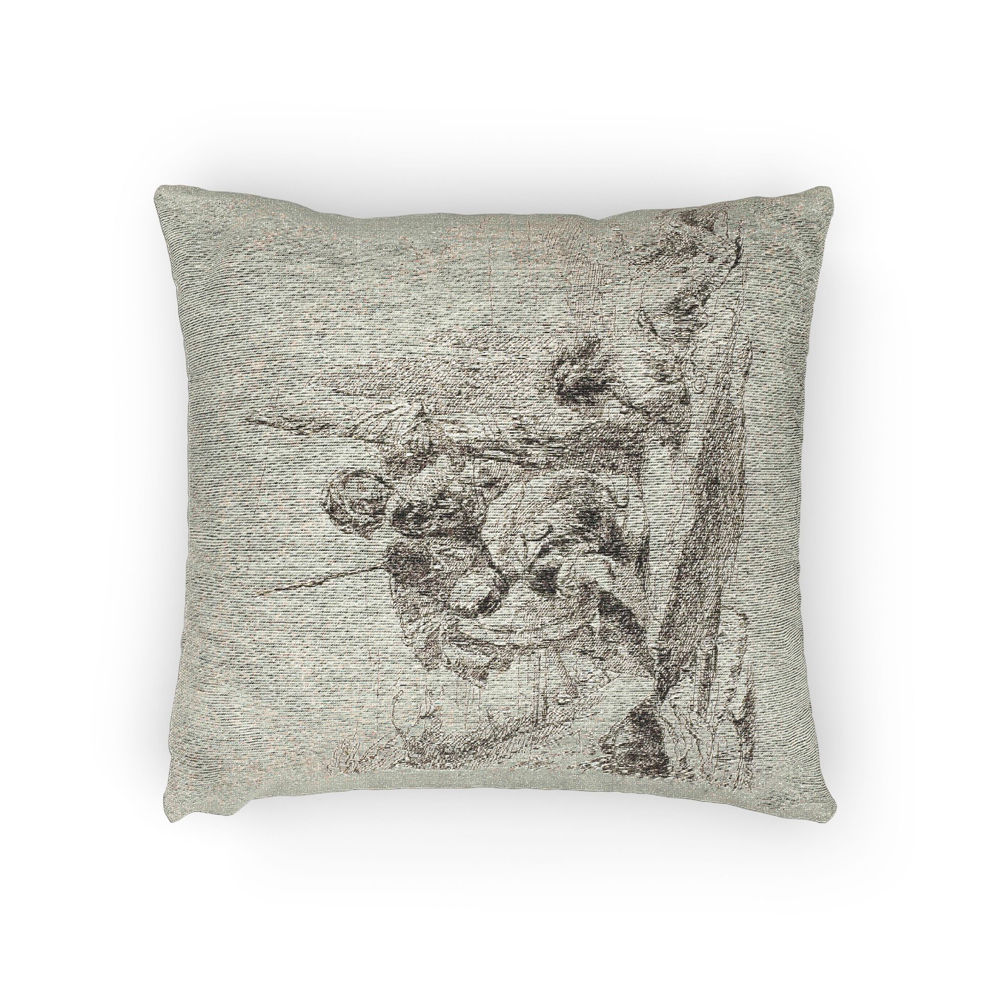 Giovanni Battista Tiepolo - Three Soldiers and a Boy, from Capricci | Woven Pillow - Image 2