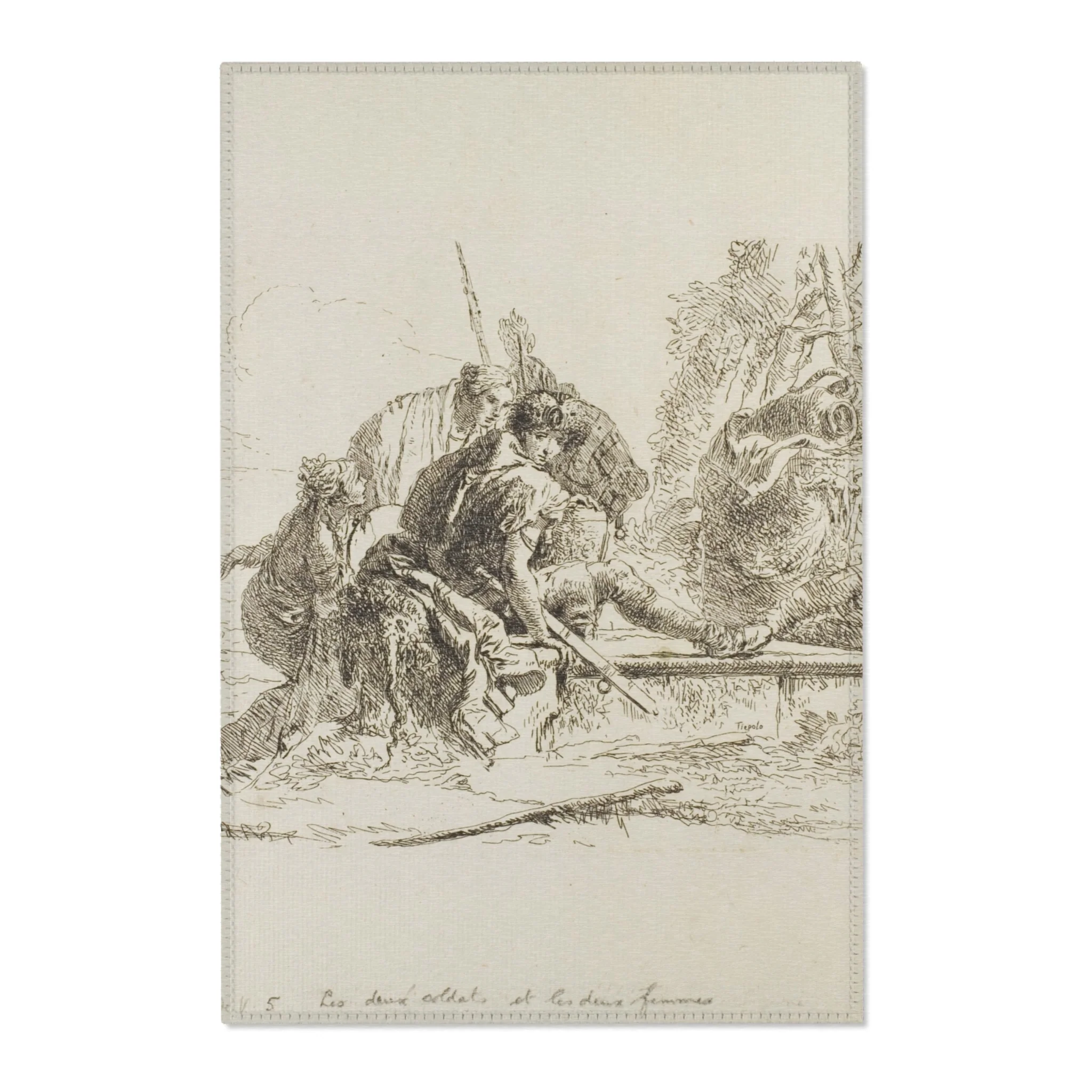 Giovanni Battista Tiepolo - Two Soldiers and Two Women, from Capricci | Area Rug