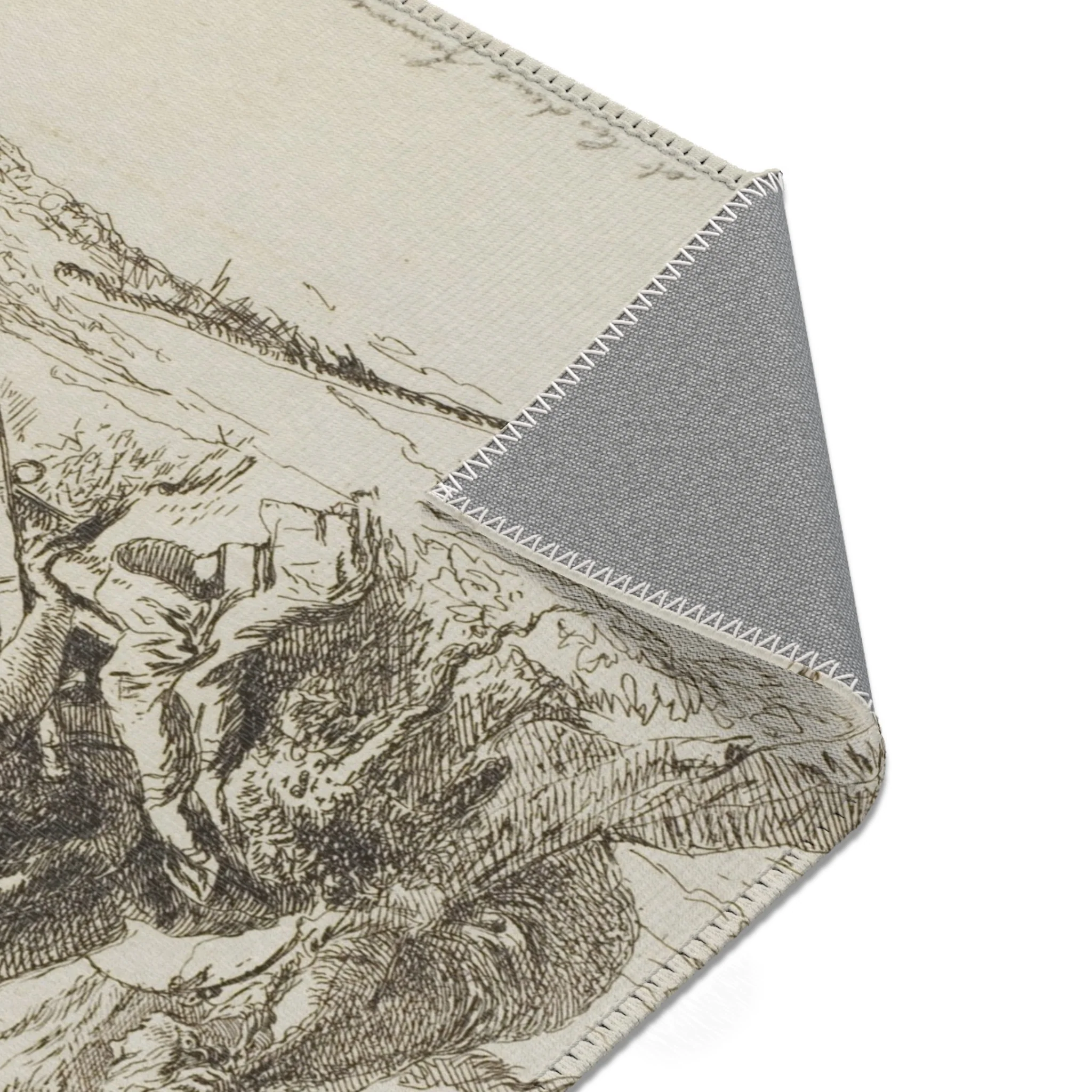Giovanni Battista Tiepolo - Two Soldiers and Two Women, from Capricci | Area Rug - Image 7
