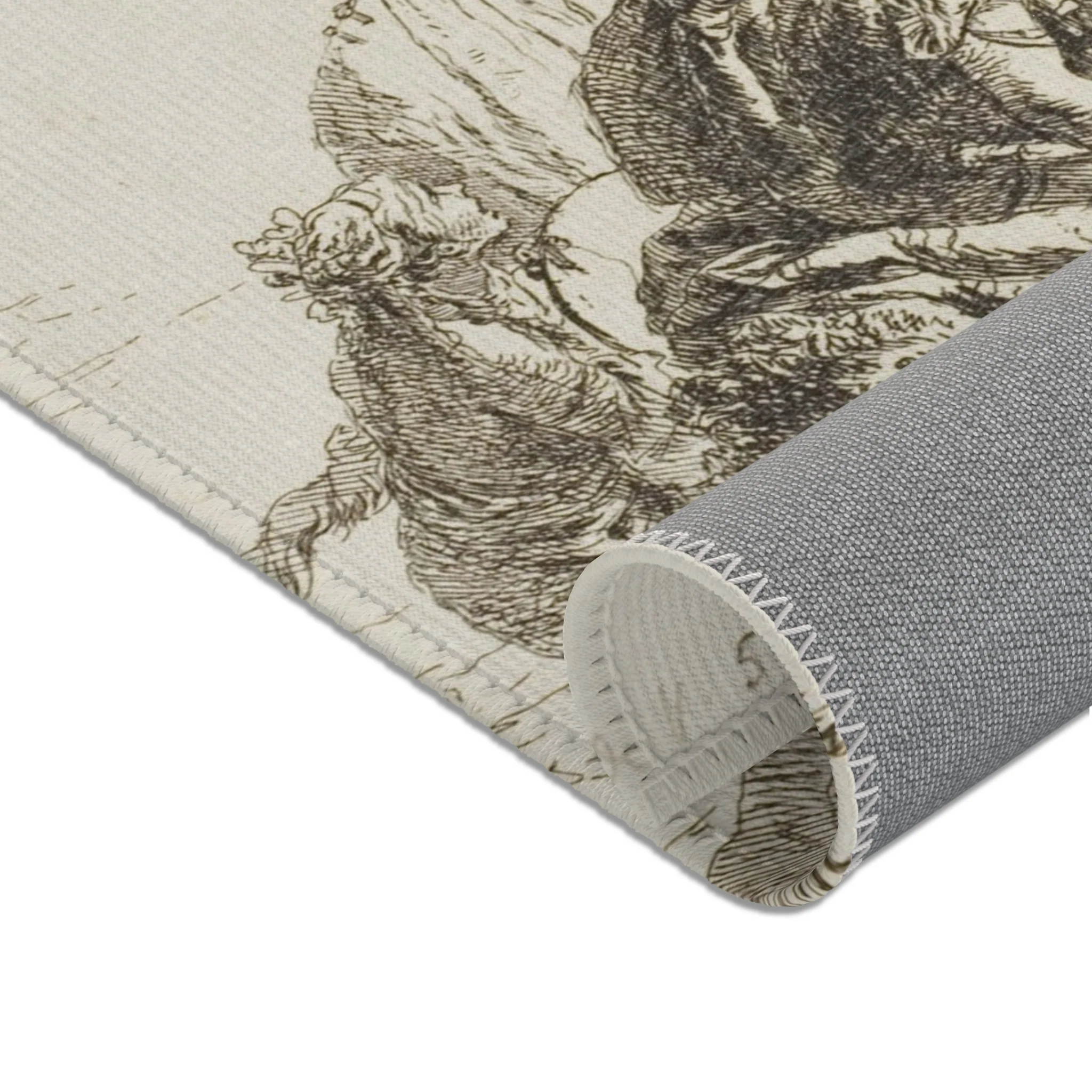 Giovanni Battista Tiepolo - Two Soldiers and Two Women, from Capricci | Area Rug - Image 8