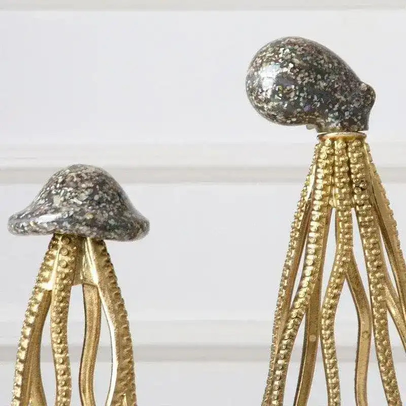 Glam Octopus and Jellyfish Marine Sculpture - Image 3