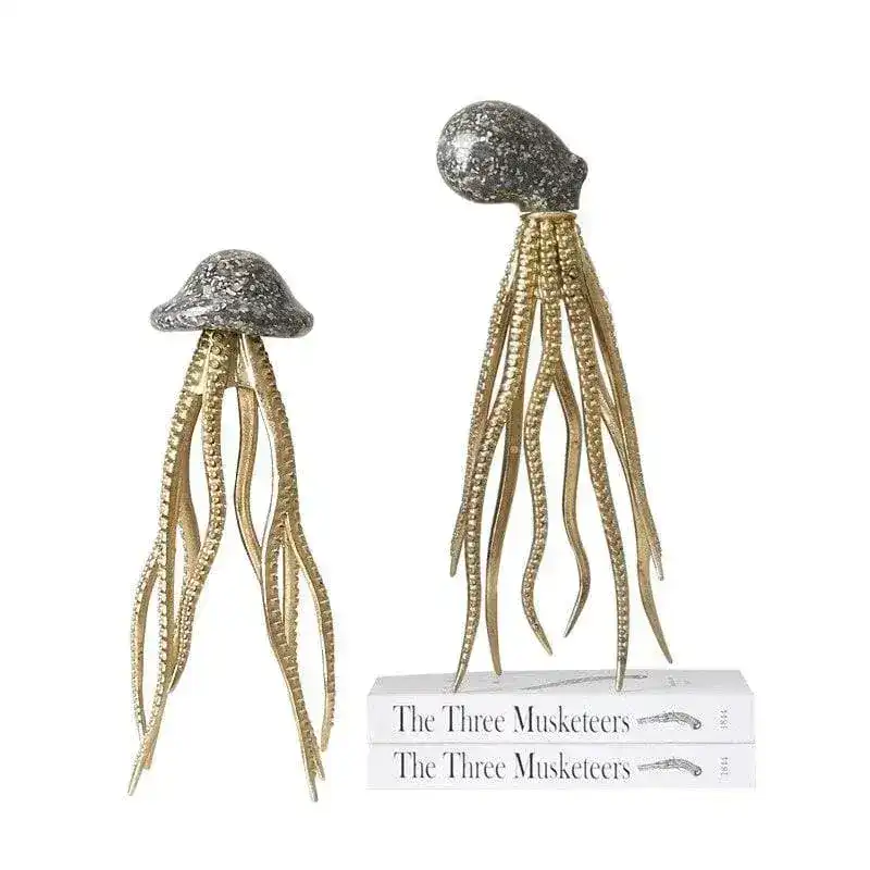 Glam Octopus and Jellyfish Marine Sculpture - Image 5