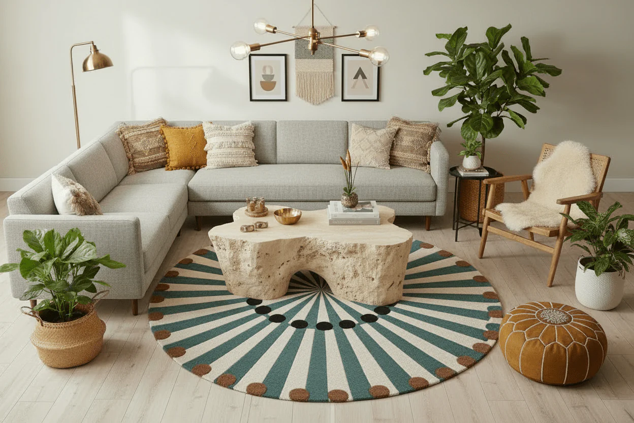 Go Go Girl Hand Tufted Round Rug - Image 3