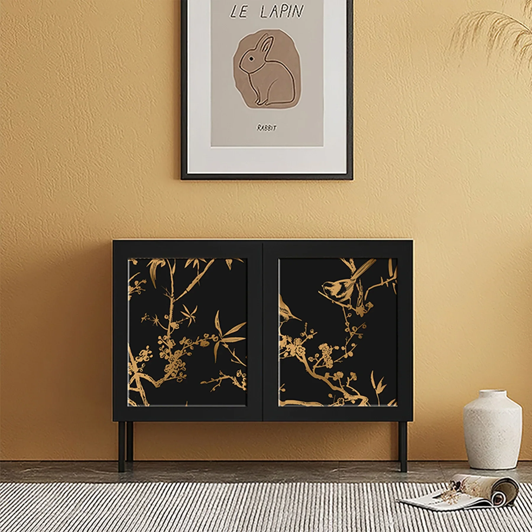 Gold Floral Trees Wallpaper - Image 6