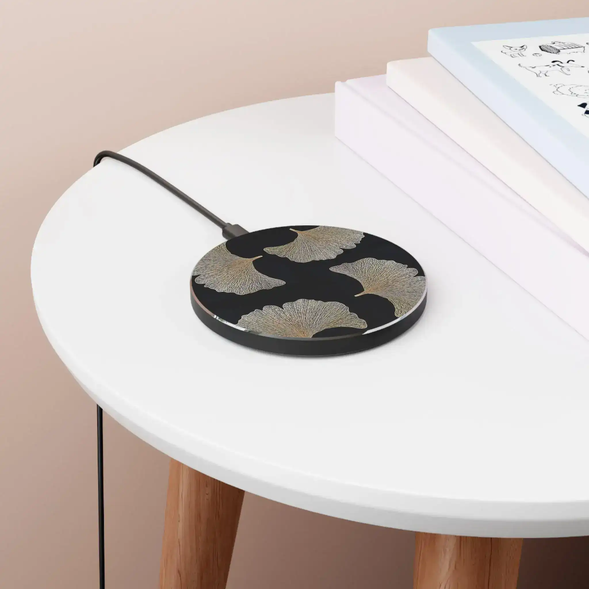 Gold Gingko Leaves Wireless Charger - Image 3