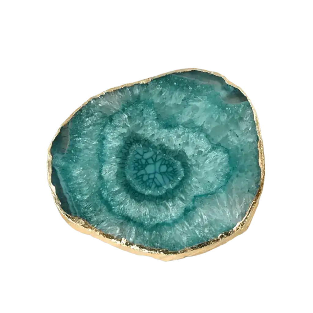 Gold Plated Agate Coaster Set - Image 6