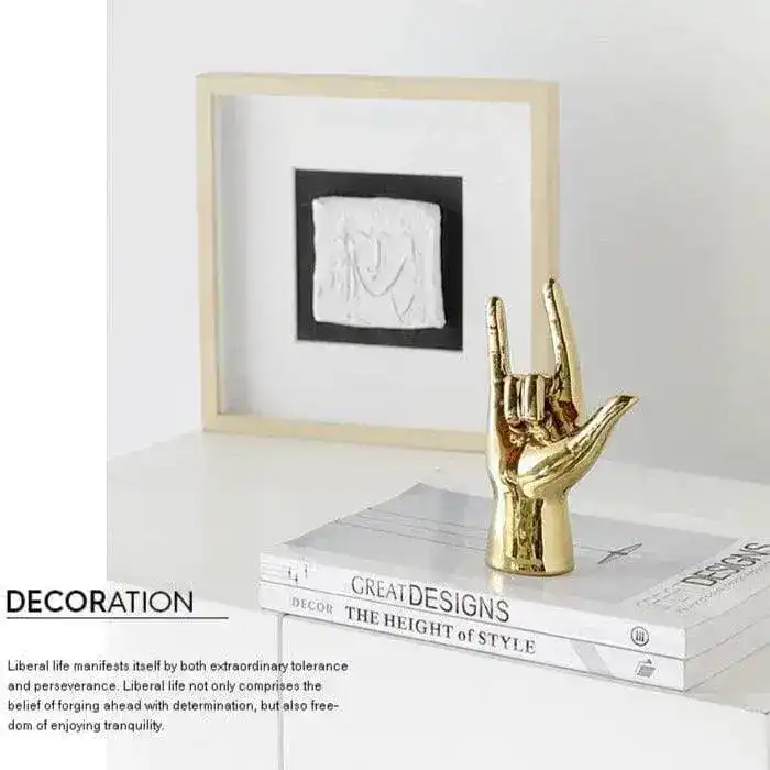 Gold-Plated Hand Figurines - Image 2