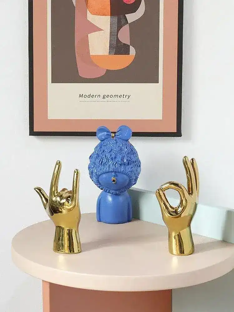 Gold-Plated Hand Figurines - Image 4