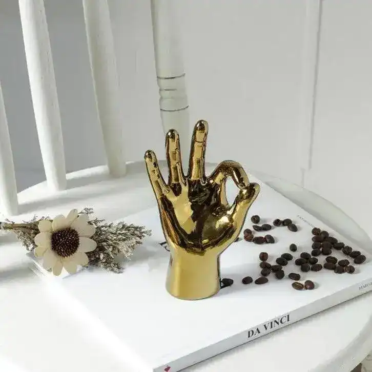 Gold-Plated Hand Figurines - Image 5