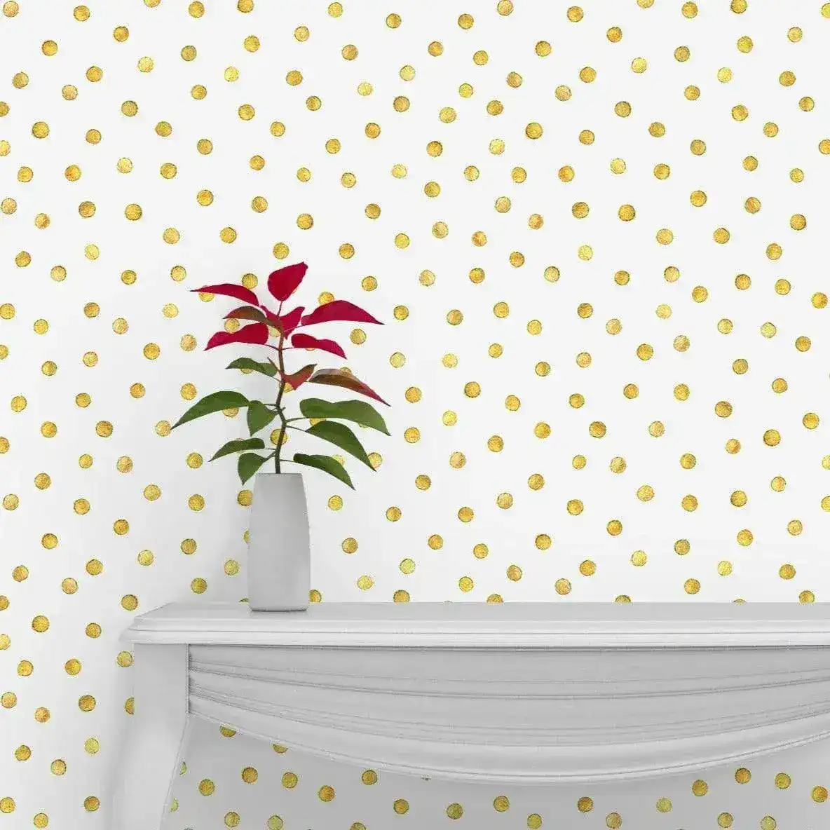 Gold Polka Dots Removable Wallpaper - Image 6