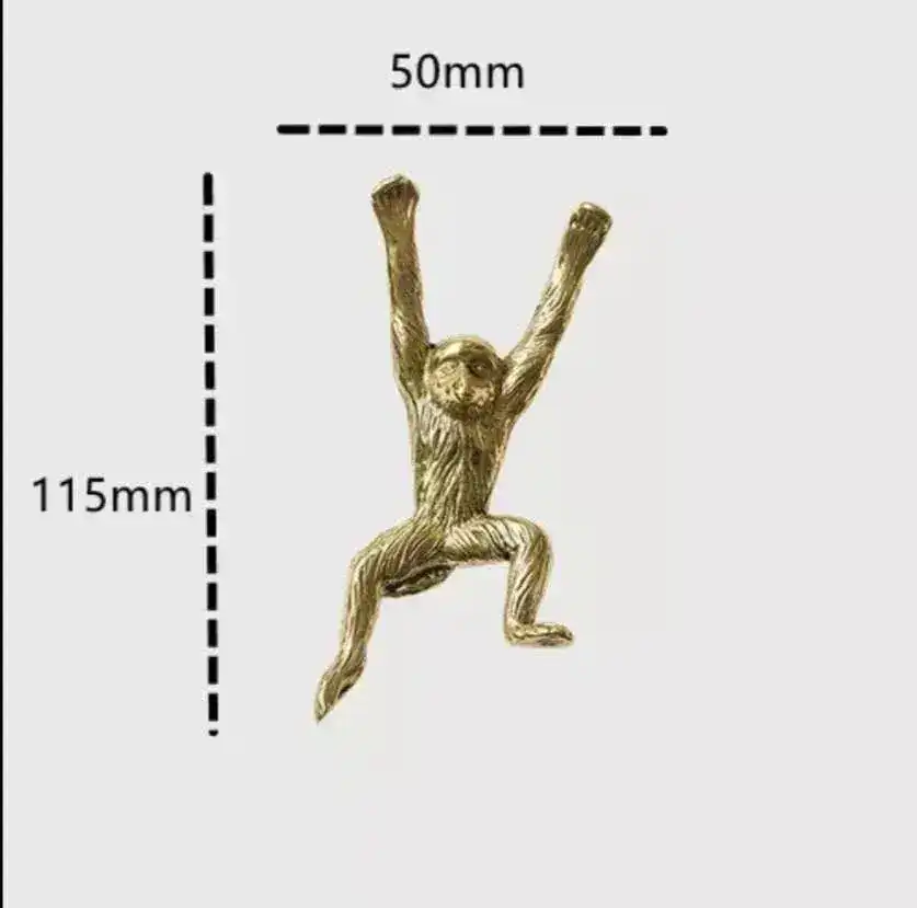 Gold Quirky Monkey Cabinet Drawer Knob - Image 12