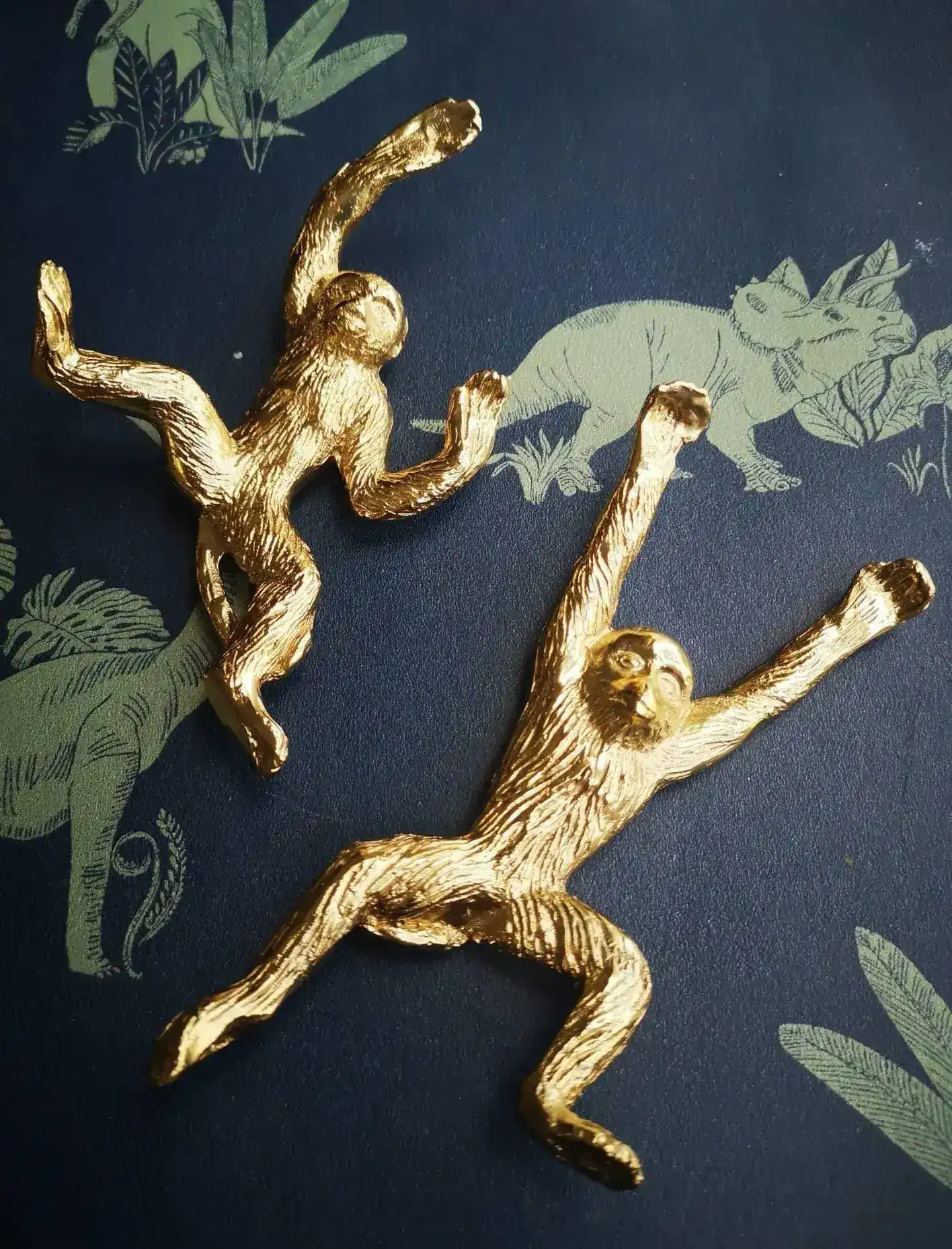 Gold Quirky Monkey Cabinet Drawer Knob - Image 2