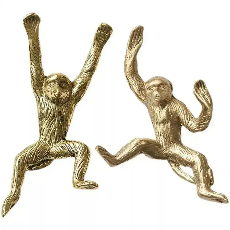 Gold Quirky Monkey Cabinet Drawer Knob - Image 8
