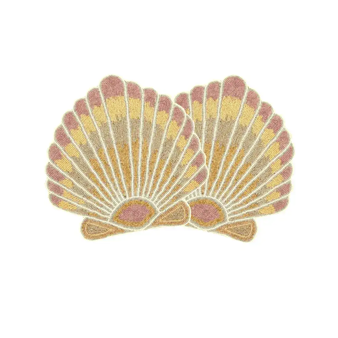 Gold Sea Shell Beaded Placemat - Set of 4 - Image 3