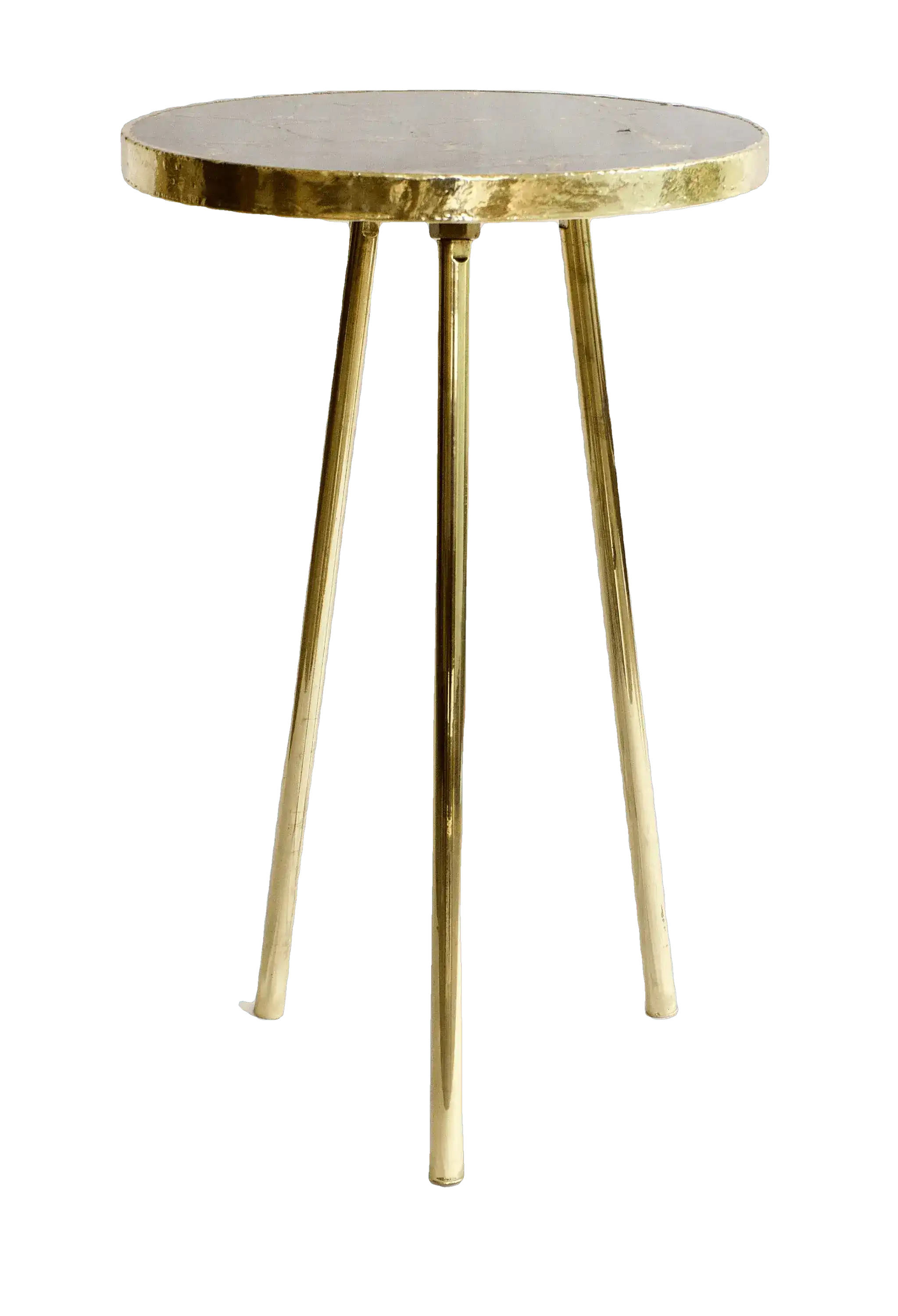 Gold Sparkle Infused Black Agate Round Accent Table - Image 4