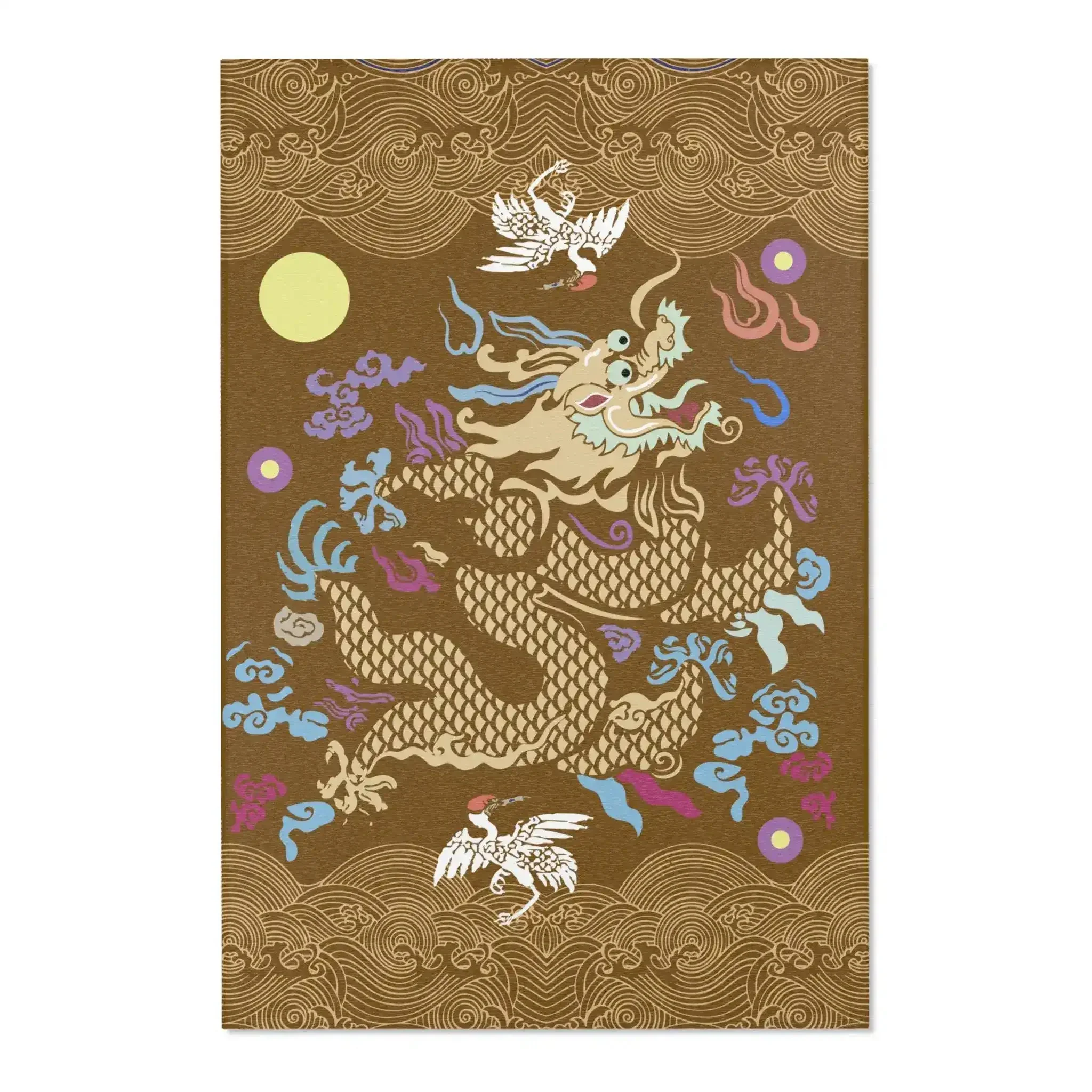 Golden Celestial Dragon Accent Rug - Image 3