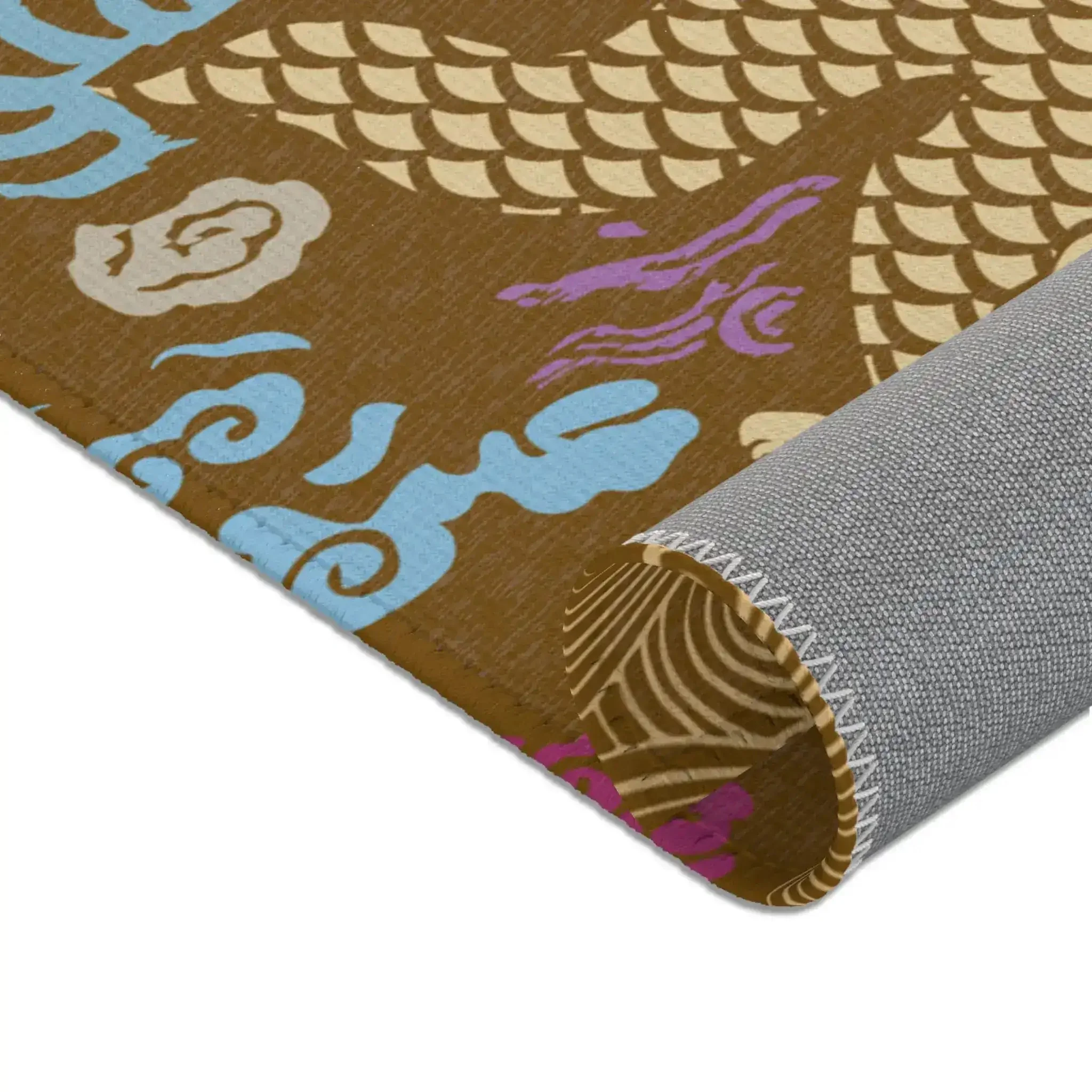 Golden Celestial Dragon Accent Rug - Image 4
