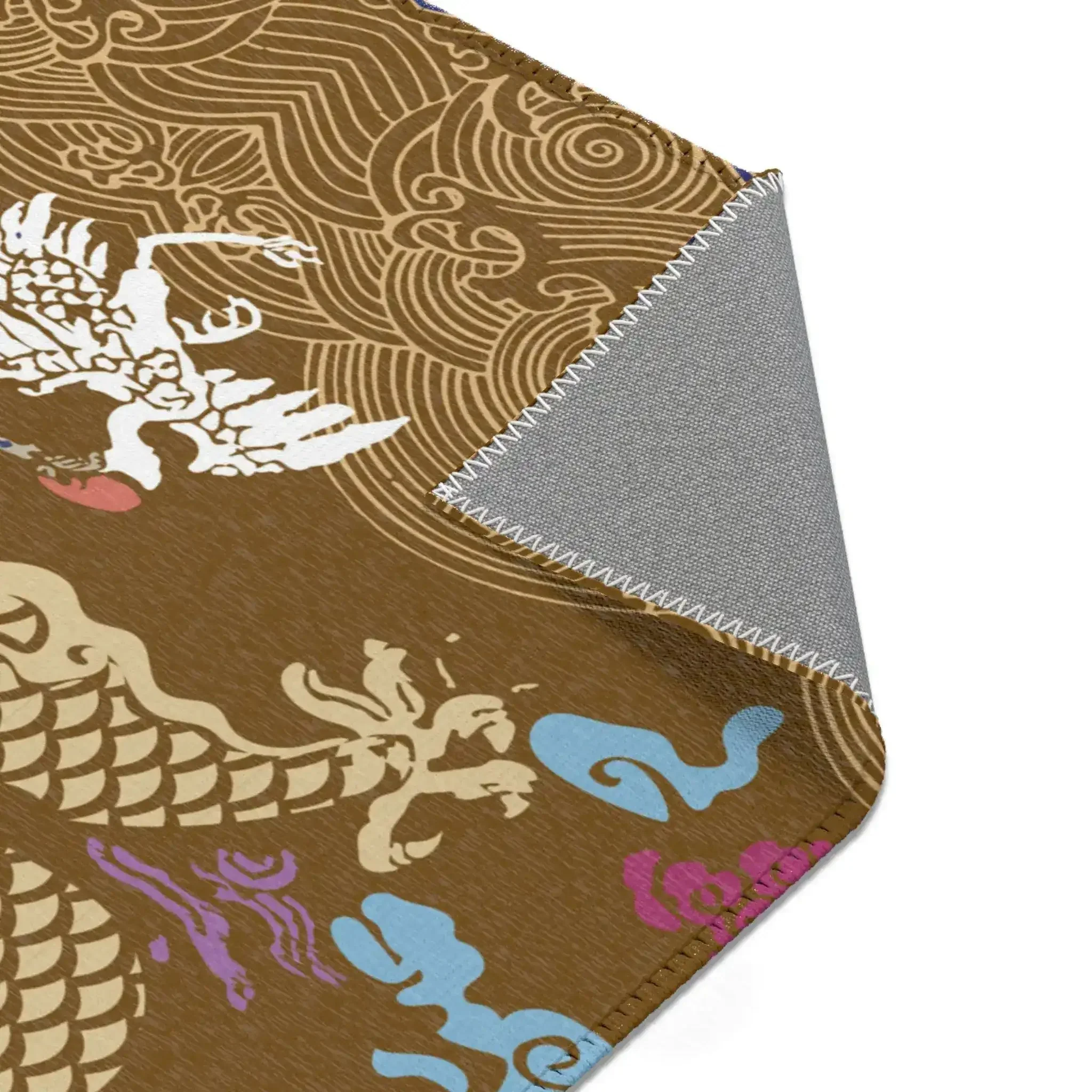 Golden Celestial Dragon Accent Rug - Image 5