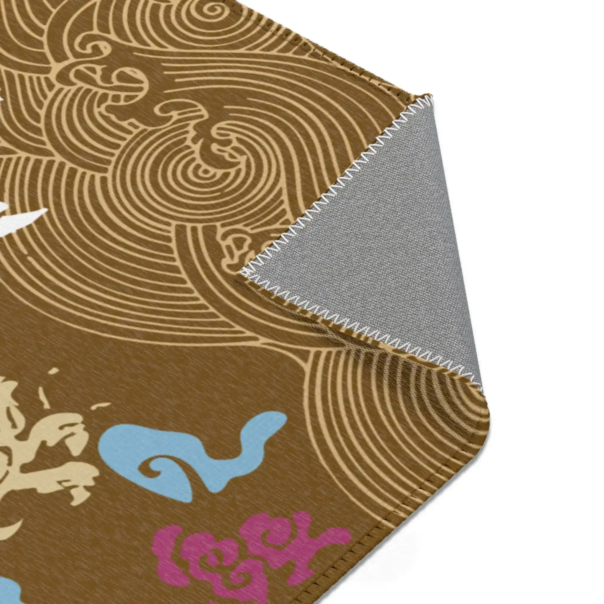 Golden Celestial Dragon Accent Rug - Image 8