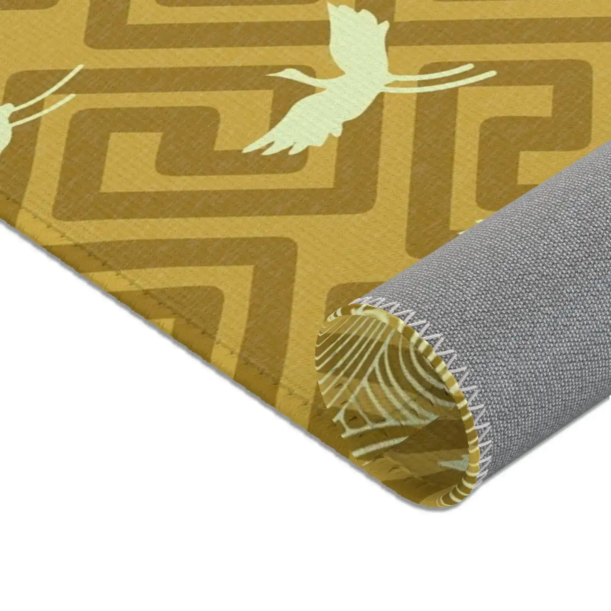 Golden Crane Waves Accent Rug - Image 4