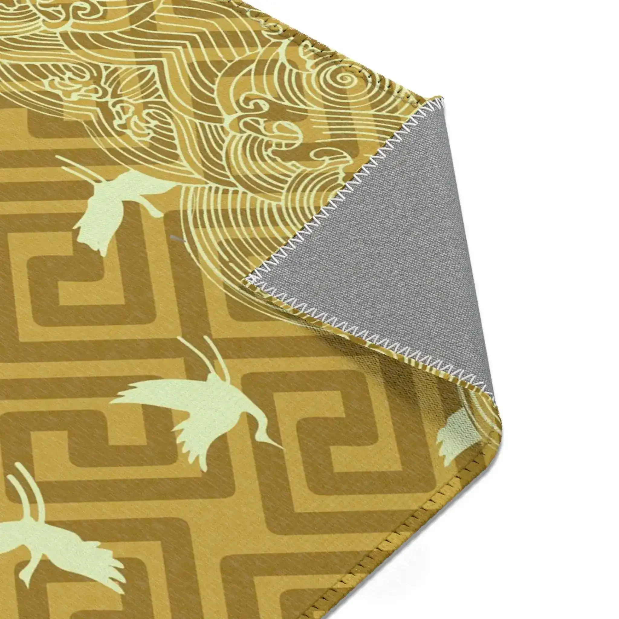 Golden Crane Waves Accent Rug - Image 5