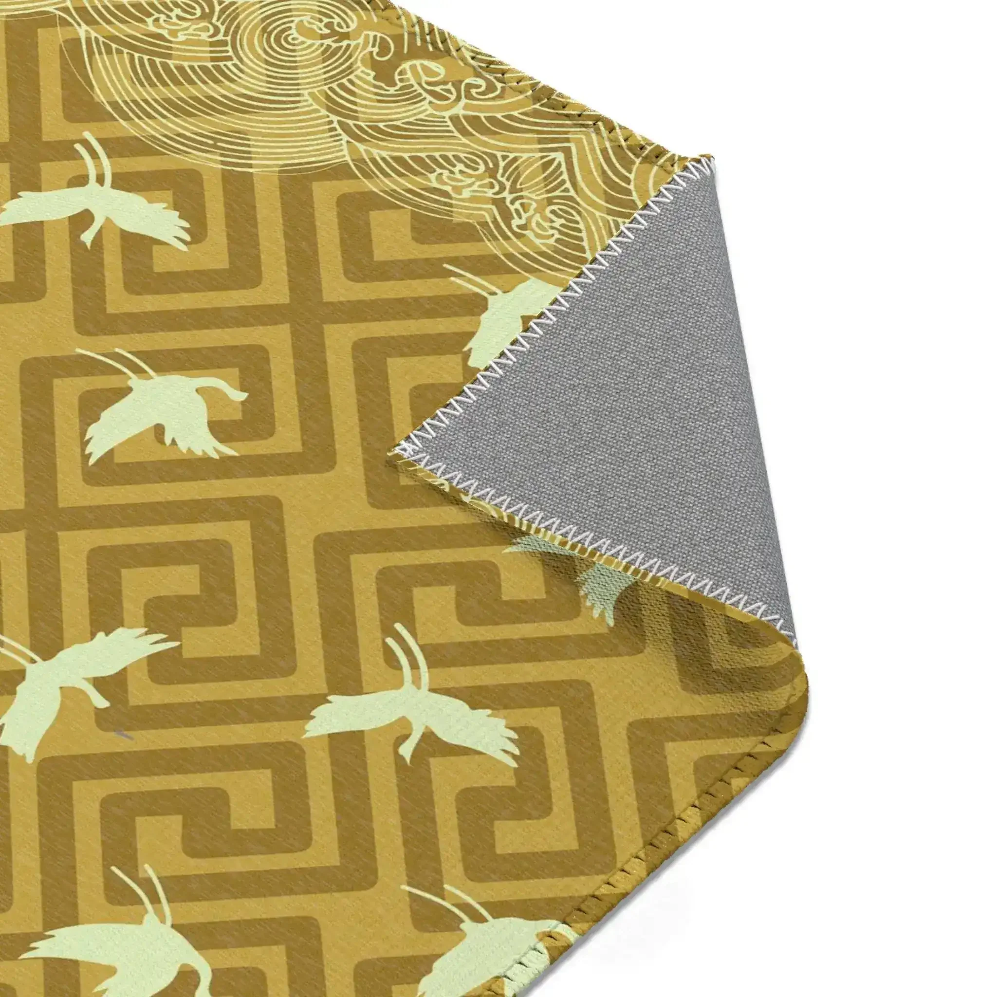Golden Crane Waves Accent Rug - Image 6
